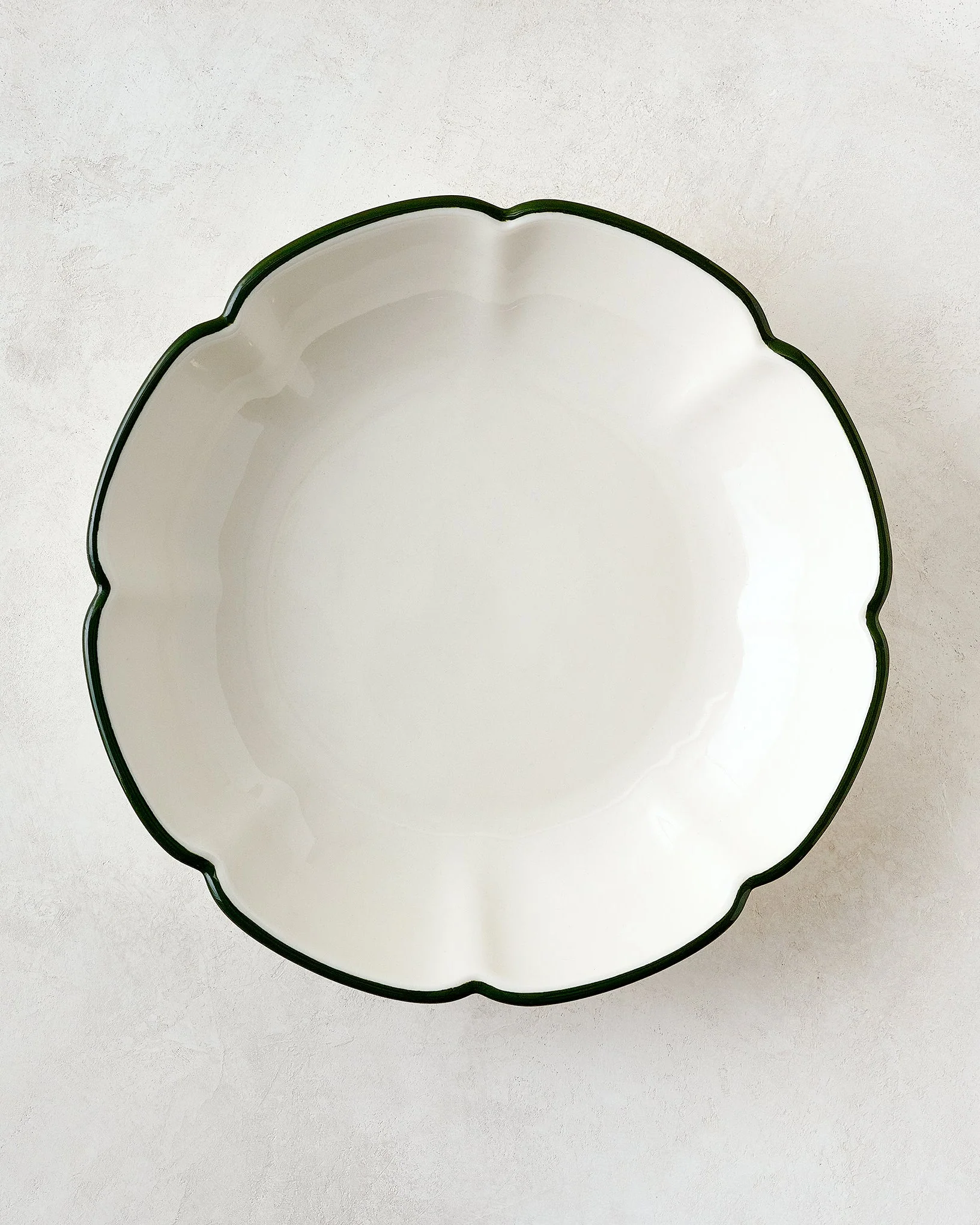 Green Luna Scalloped Pasta Bowl - Image 2