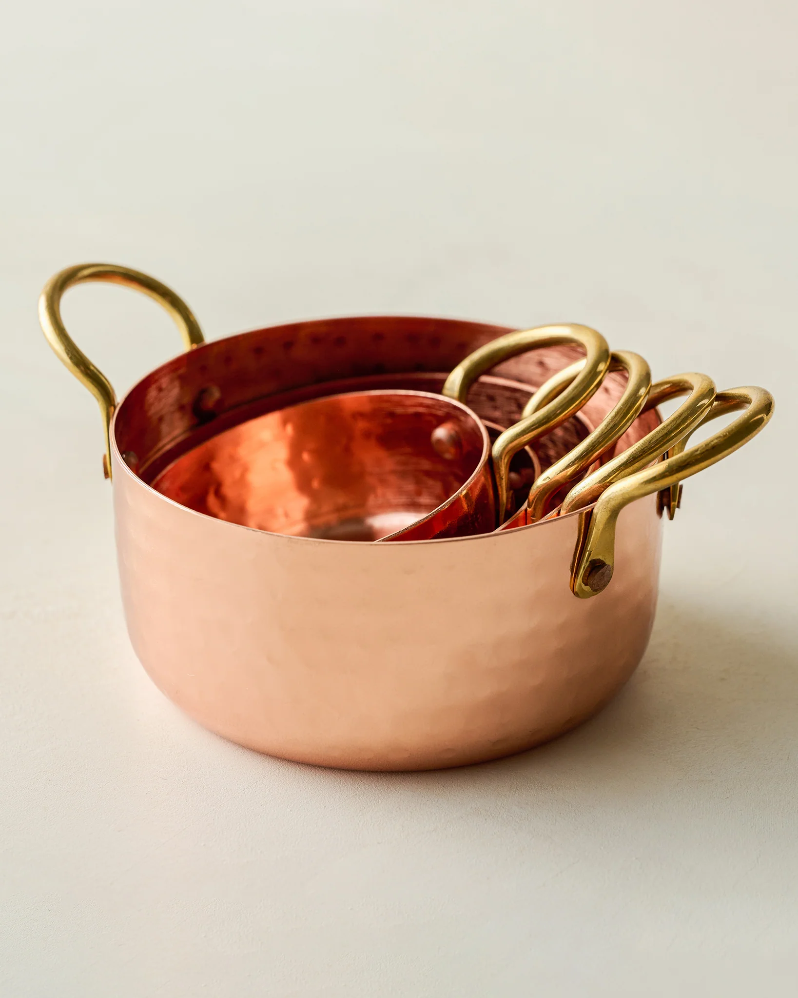 Hammered Copper & Gold Measuring Cups - Image 3