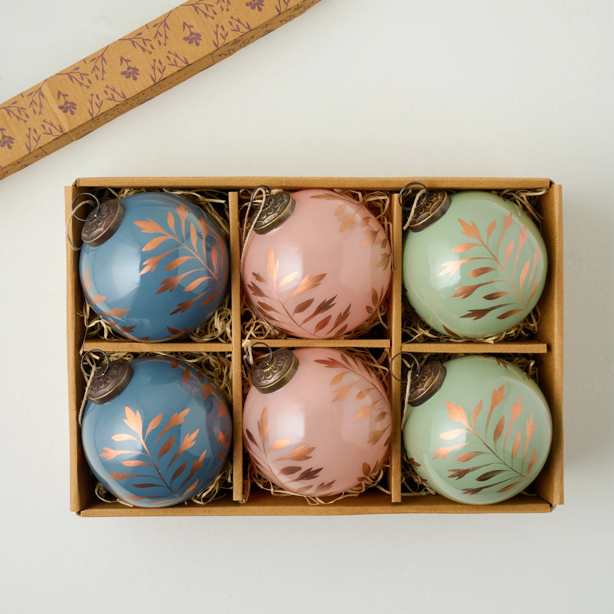 Hand-Painted Glass Ornament, Set of 6 - Image 2