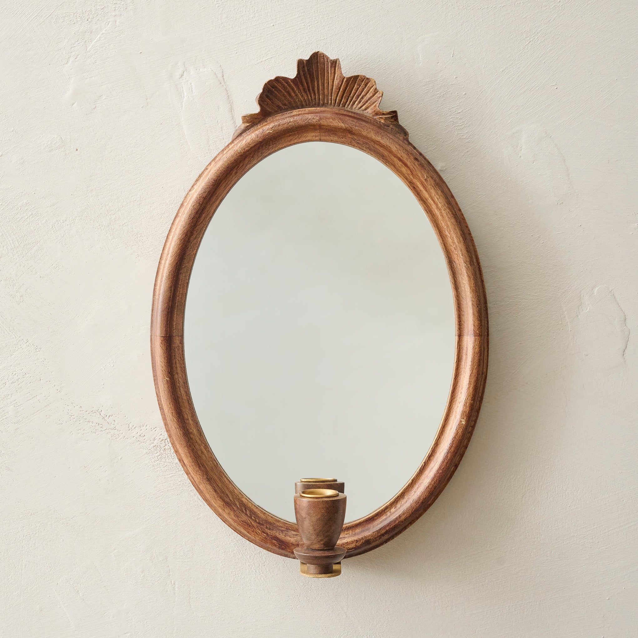 Harlow Mirrored Wooden Wall Sconce - Image 2