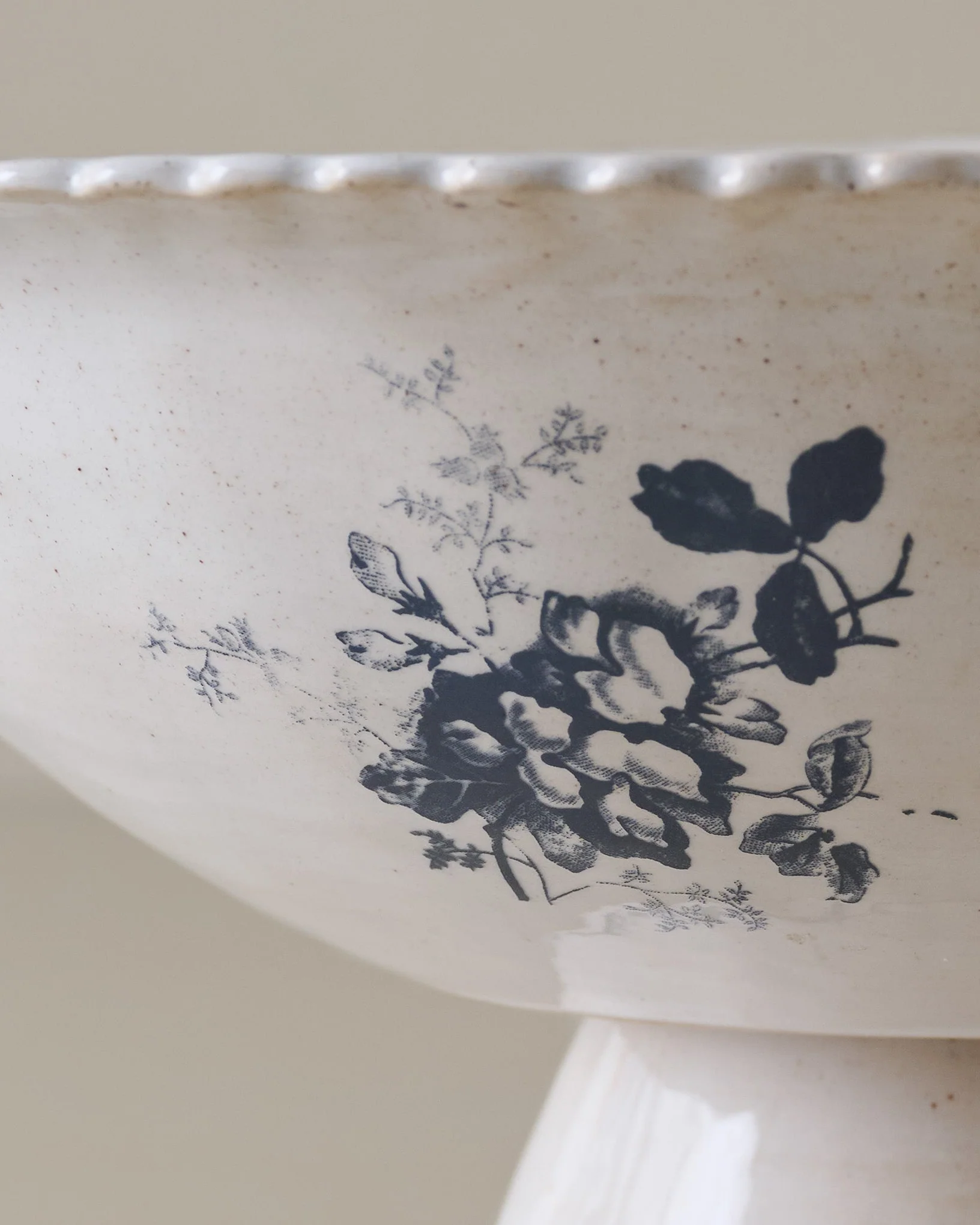 Heirloom Garden Floral Pedestal Serving Bowl - Image 2