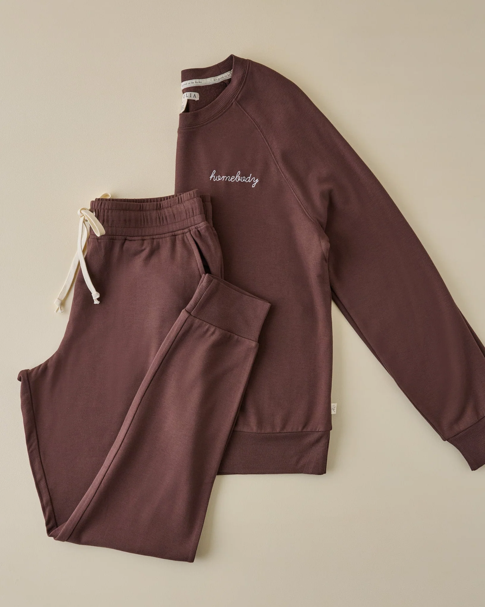 Homebody Espresso Crewneck Loungewear Set