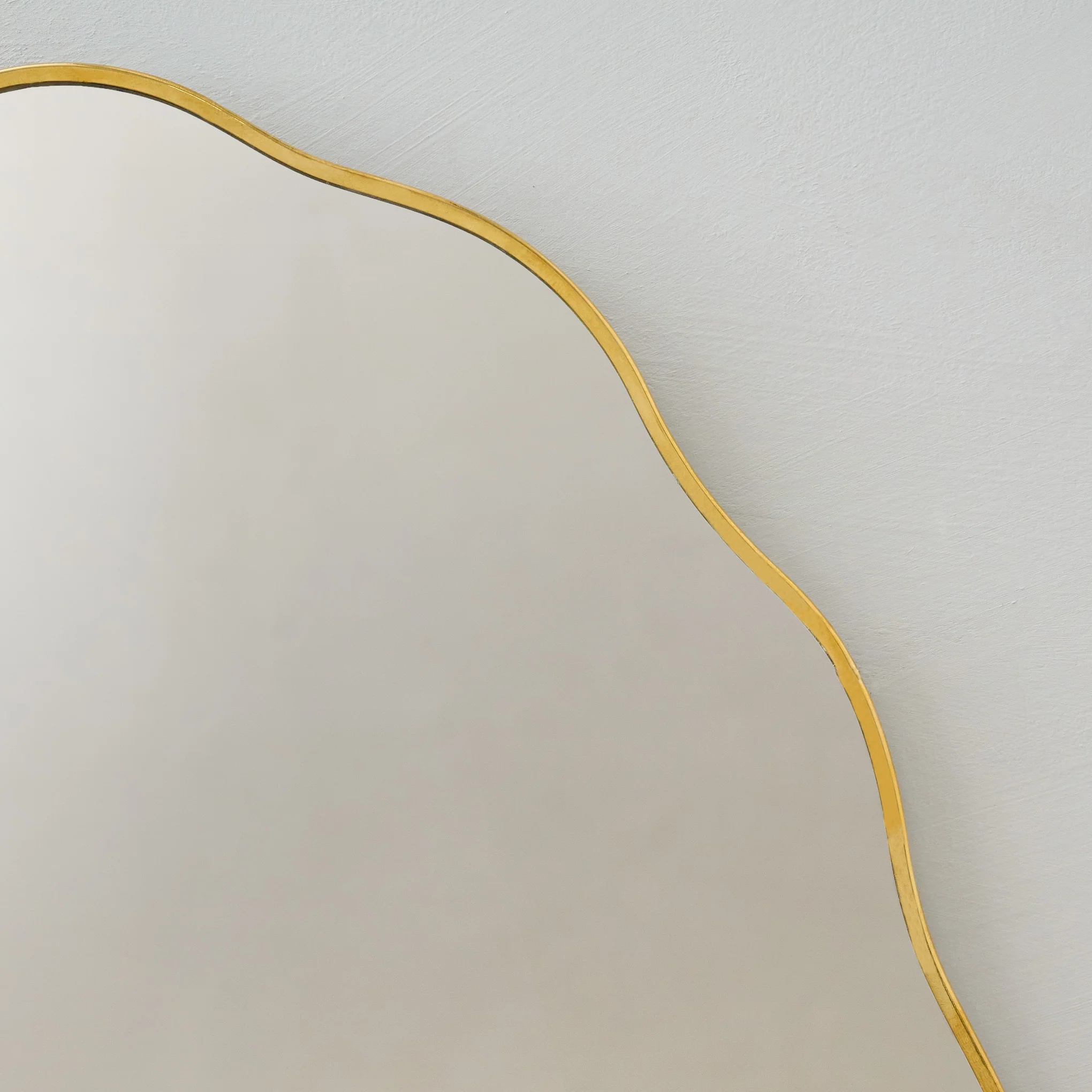 Jane Brass Scalloped Framed Mirror - Image 3