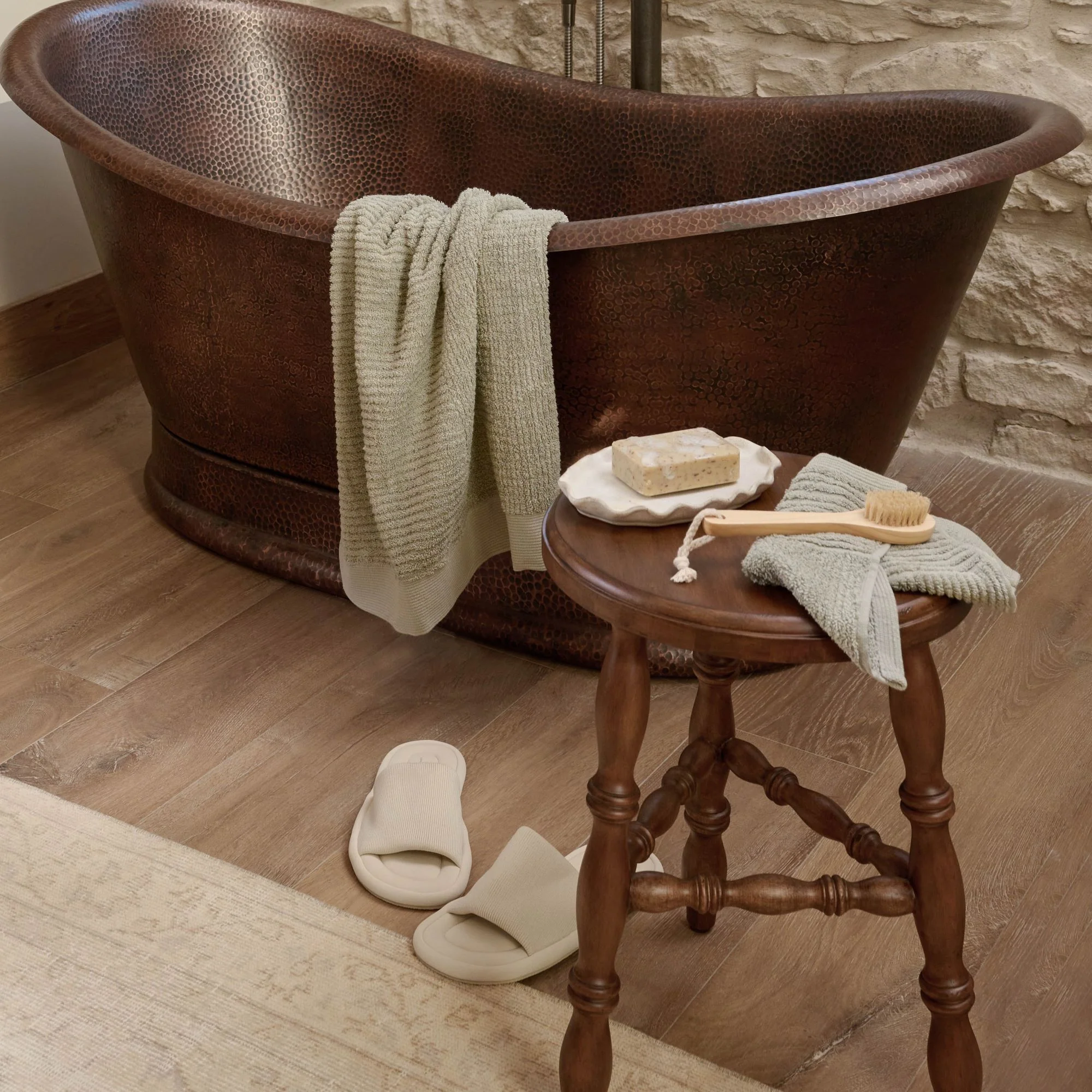 Lavinia Turned Leg Stool (short) - Image 3