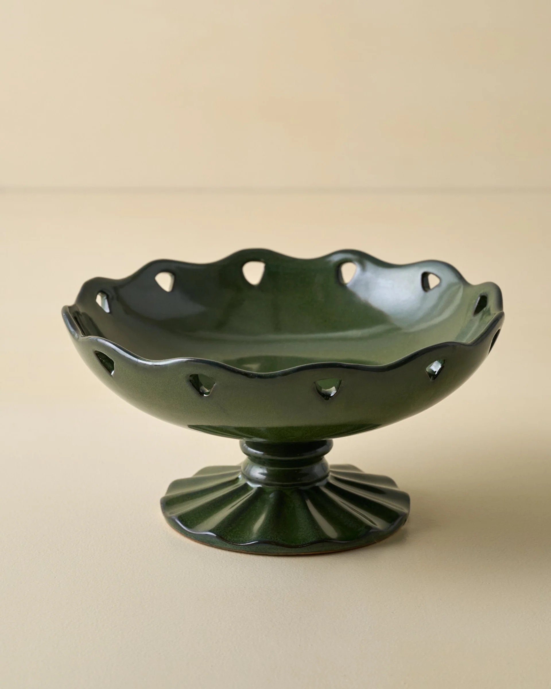 Libby Glazed Ceramic Footed Bowl - Image 3