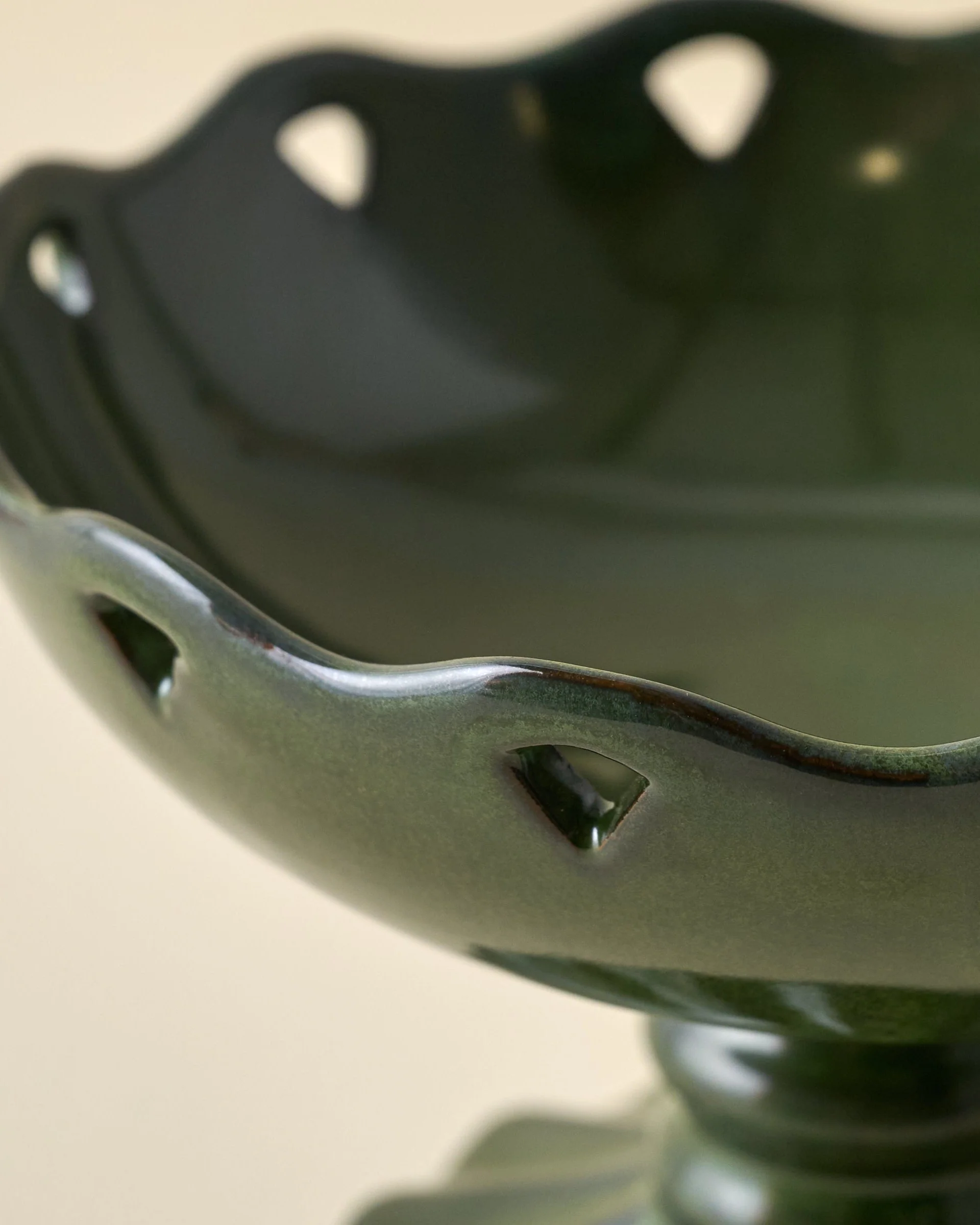 Libby Glazed Ceramic Footed Bowl - Image 5