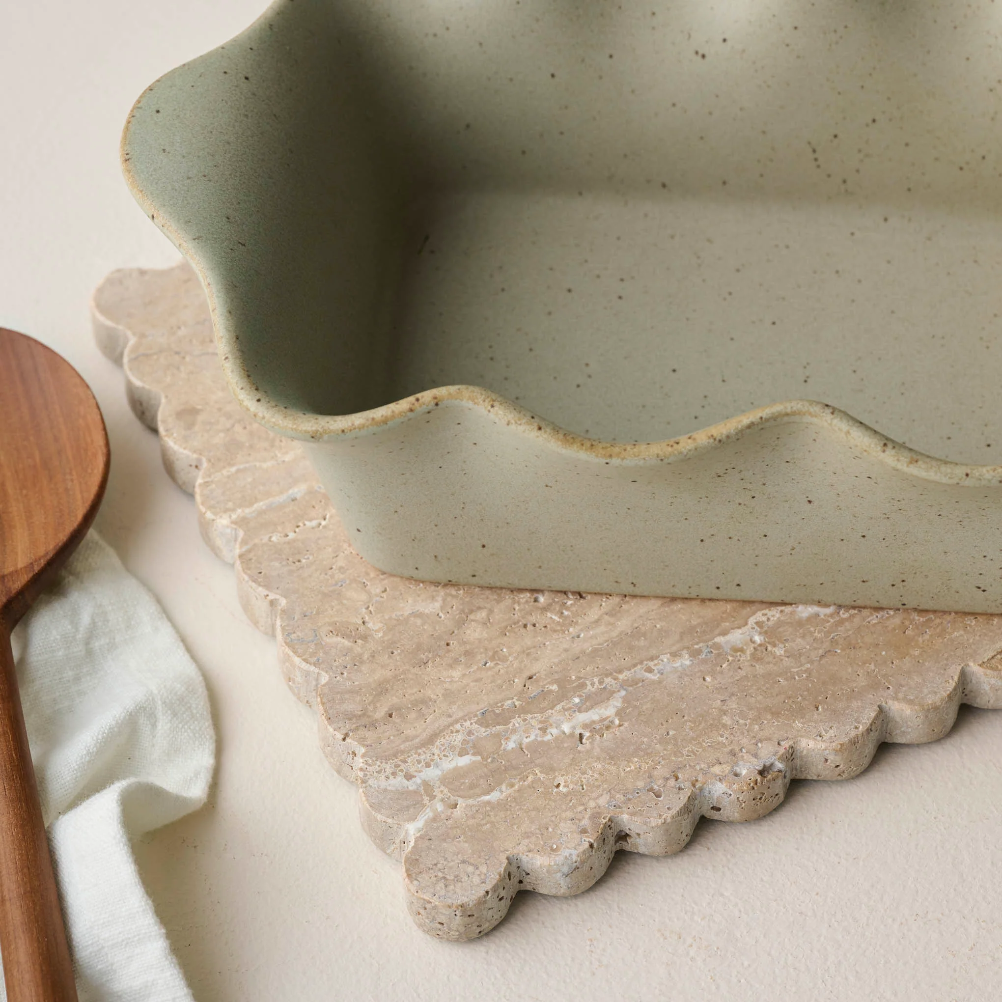 Loden Green Scalloped Loaf Pan - Image 3