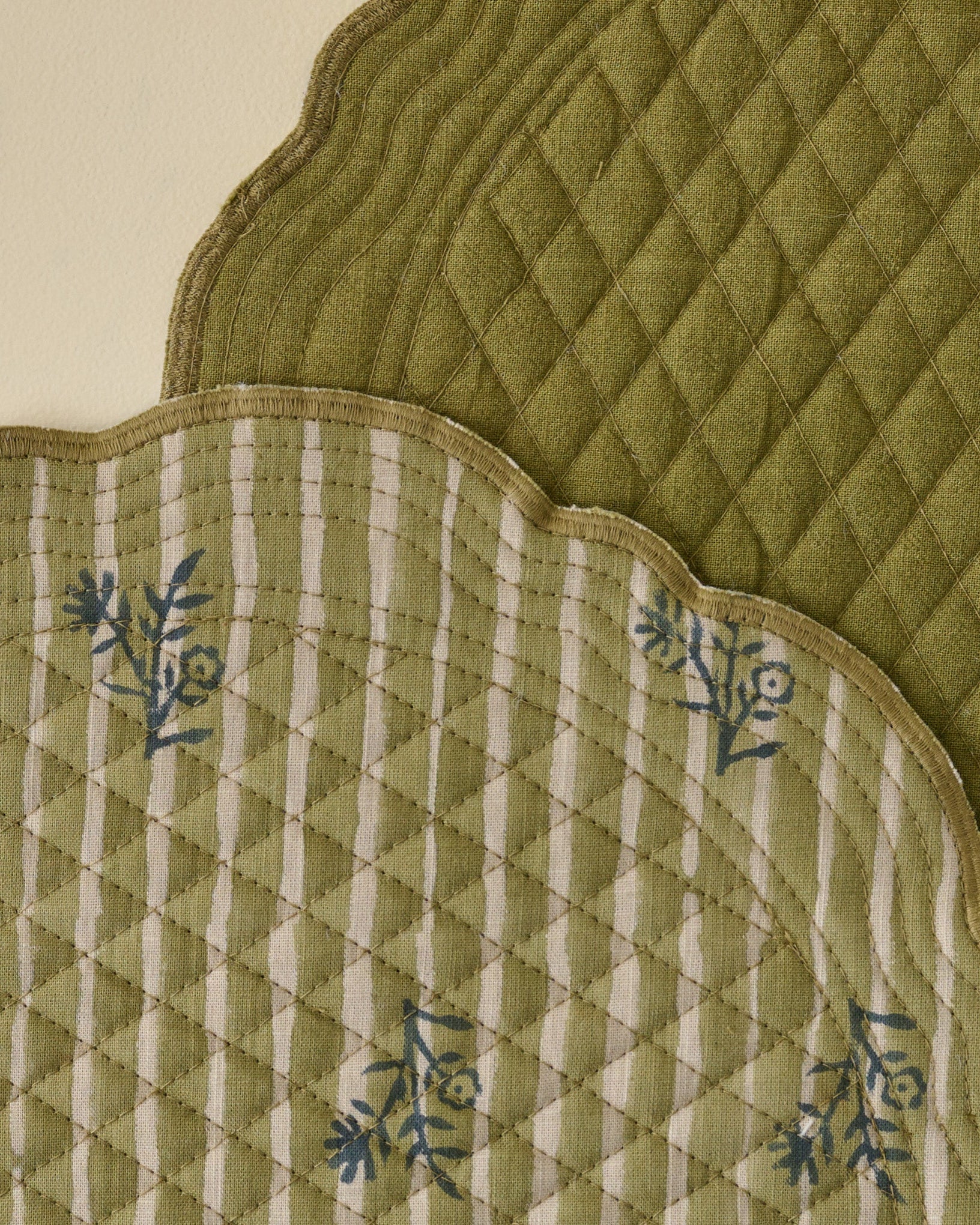 Lola Stripe Floral Reversible Placemat Set of Four - Image 2
