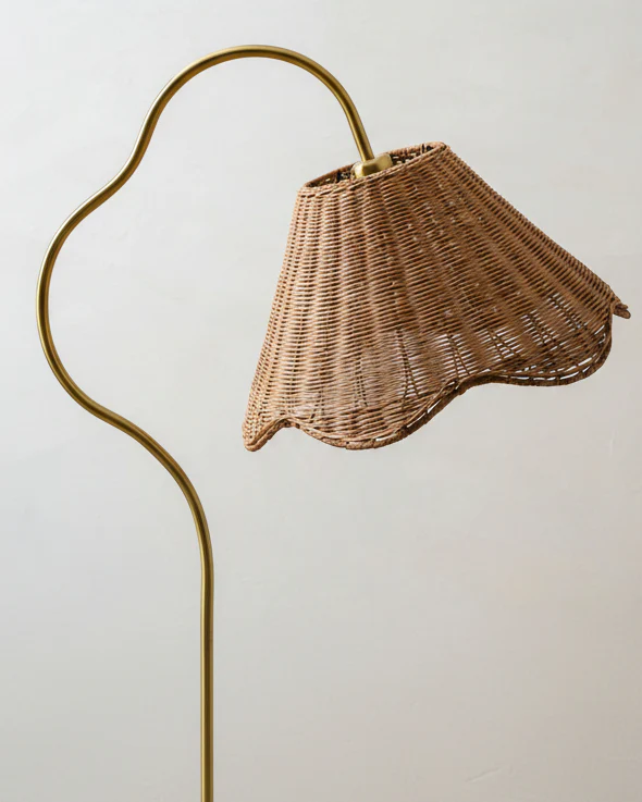 Lucinda Rattan Scallop Floor Lamp - Image 2