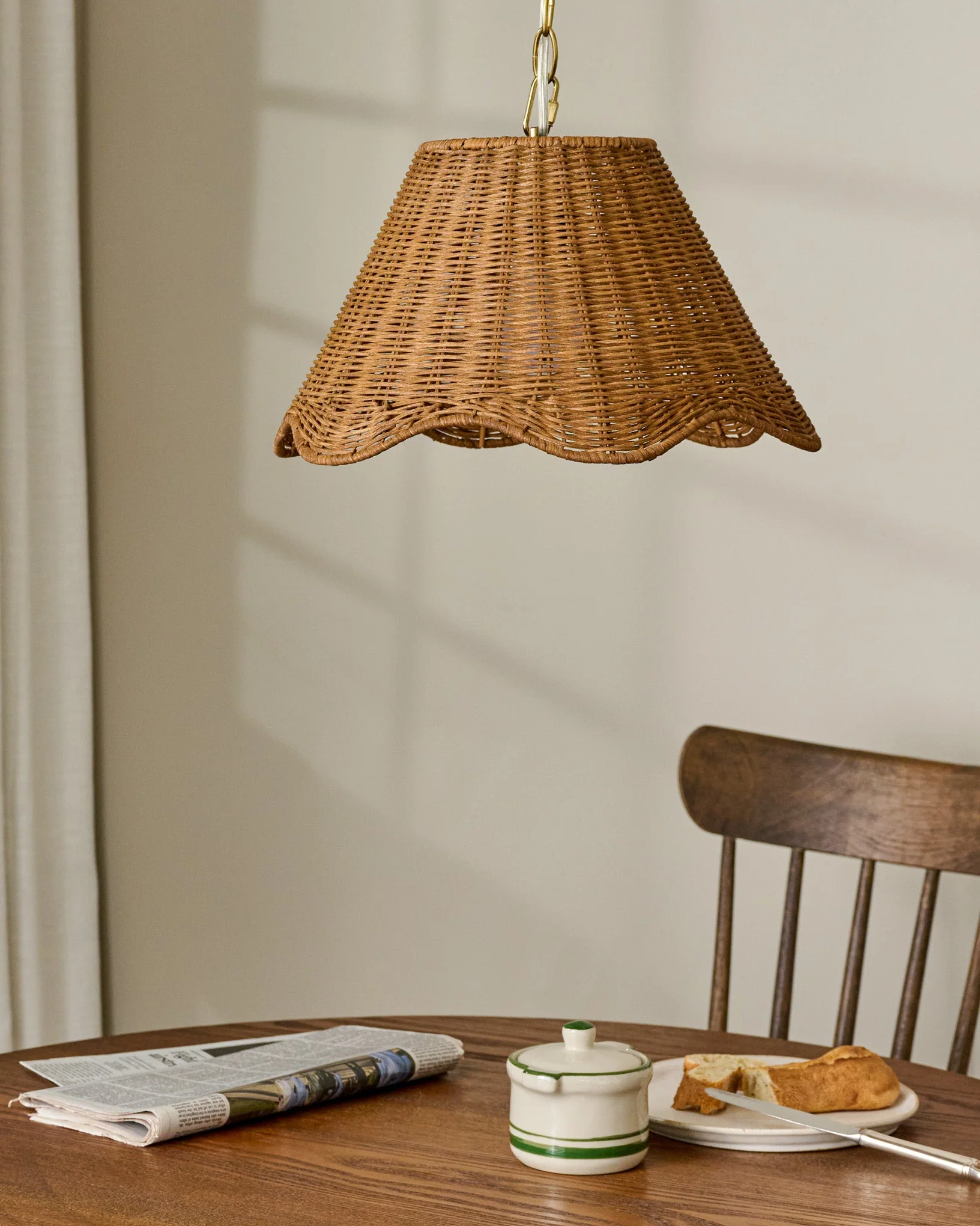 Lucinda Rattan Scallop Pendant - Image 5
