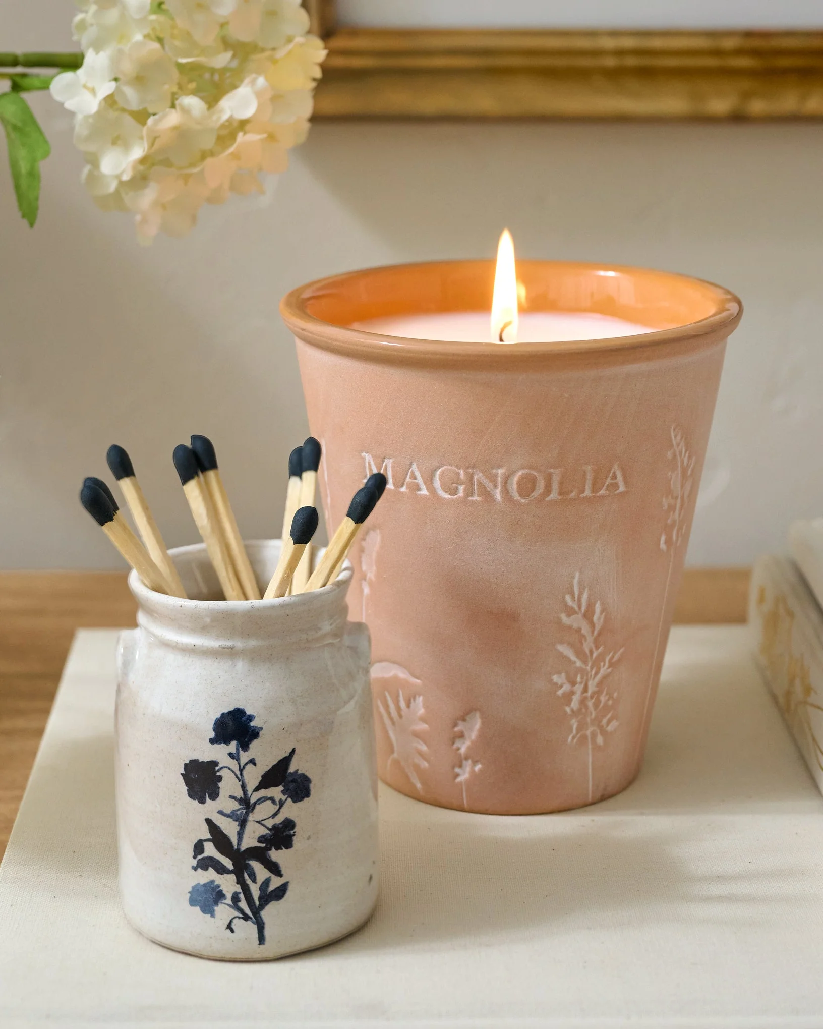 Magnolia Basil Orange Garden Pot Candle - Image 3