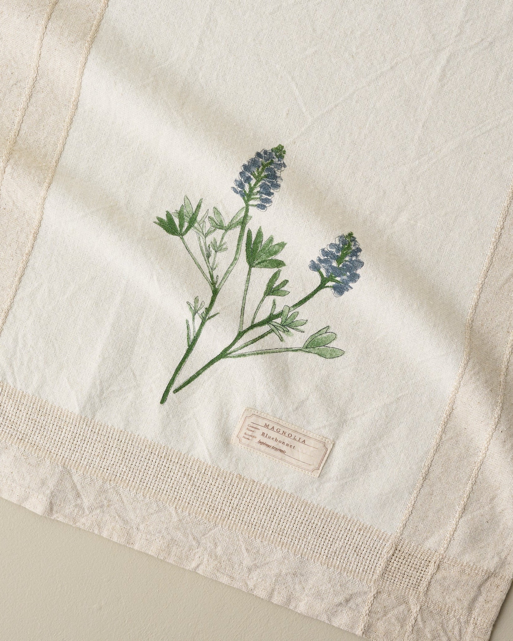 Magnolia Bluebonnet Garden Tea Towel - Image 2