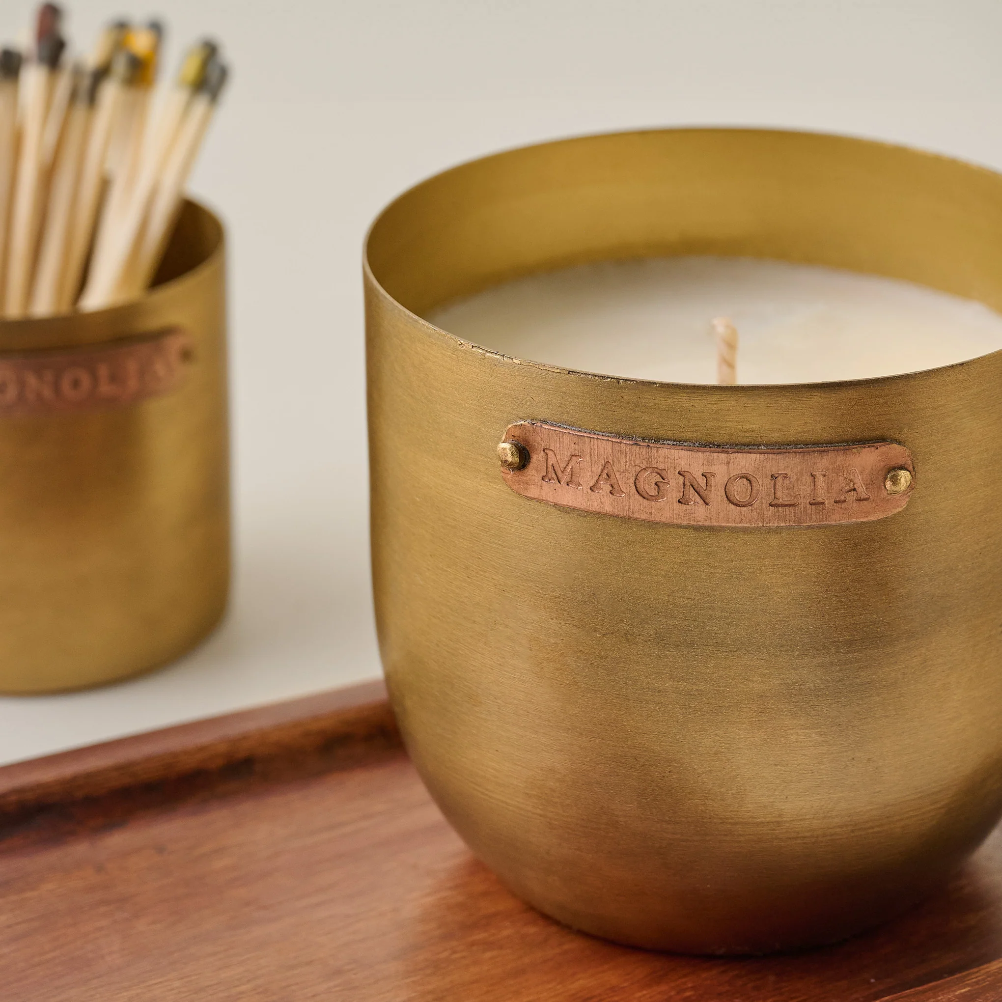 Magnolia Santalum Brass and Copper Candle Set - Image 3
