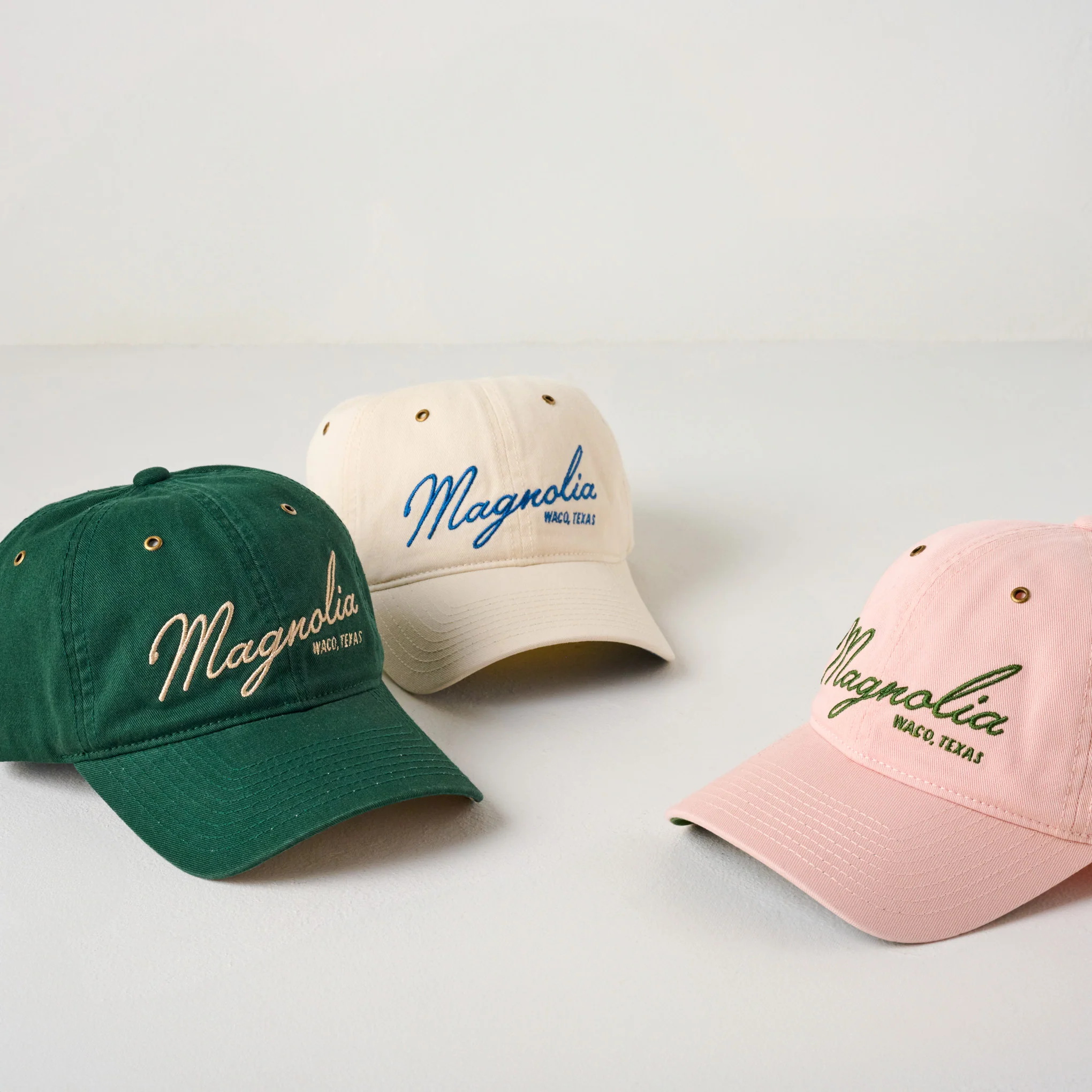 Magnolia Embroidered Script Cream Hat - Image 3