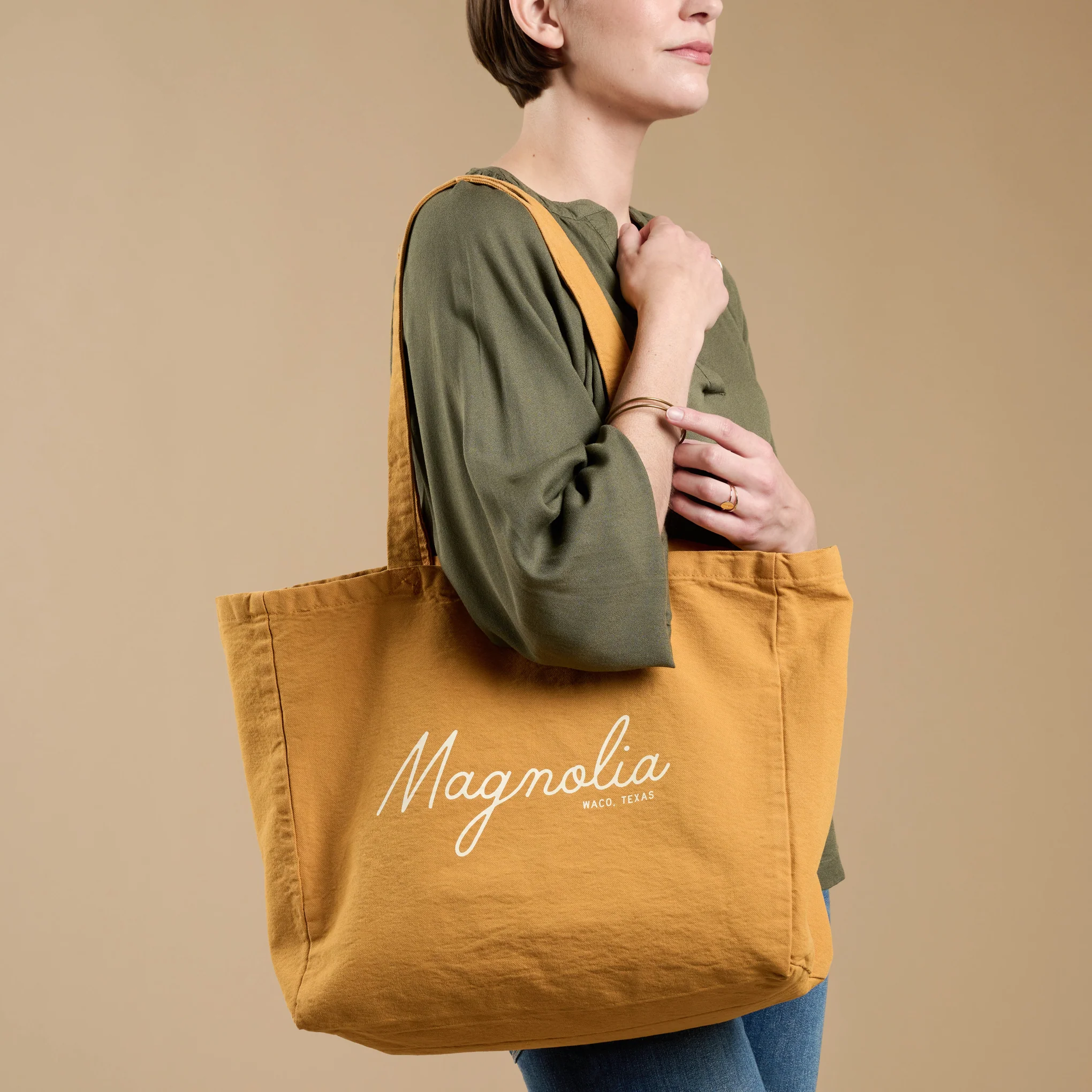 Magnolia Gold Script Tote - Image 4