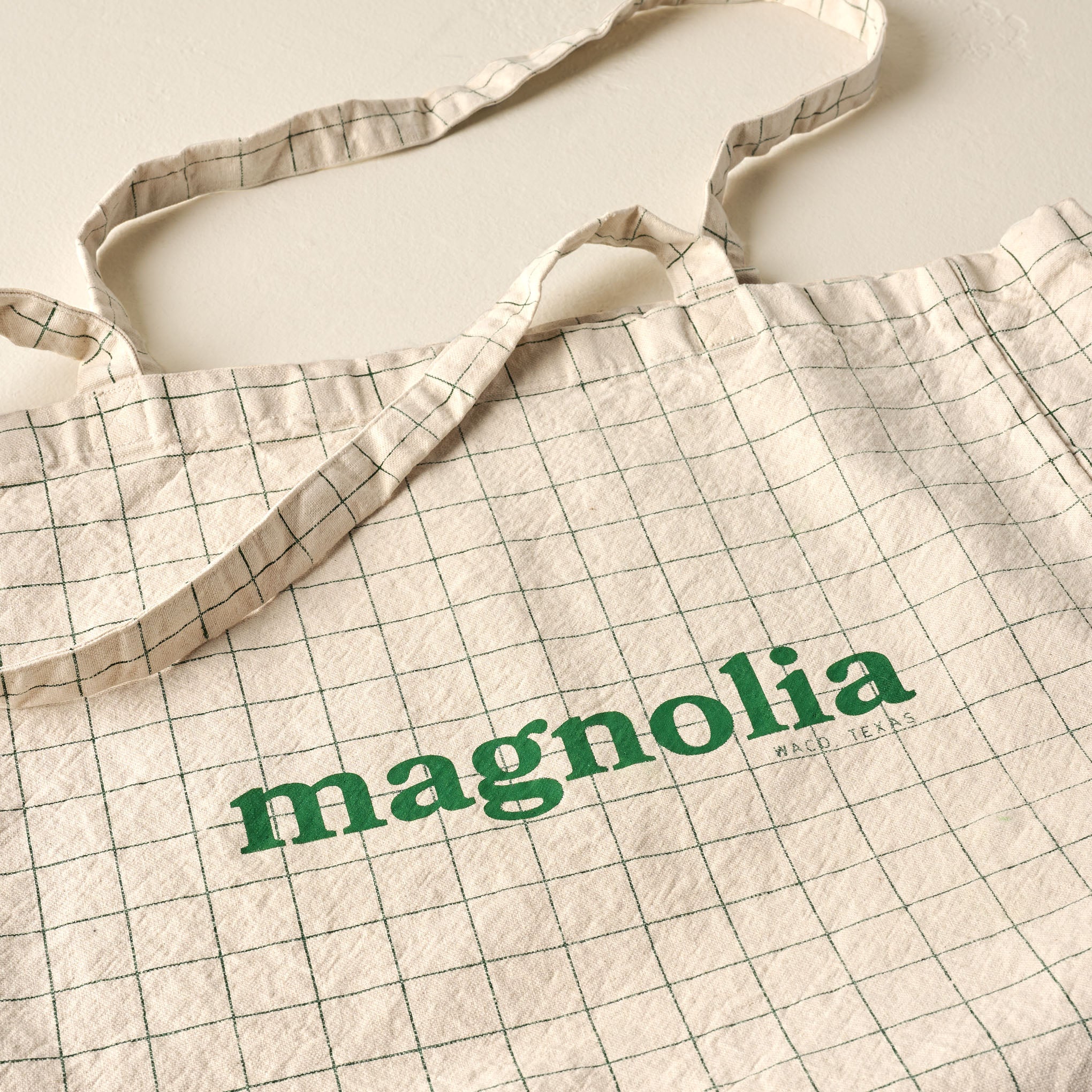 Magnolia Green Grid Retro Tote - Image 2