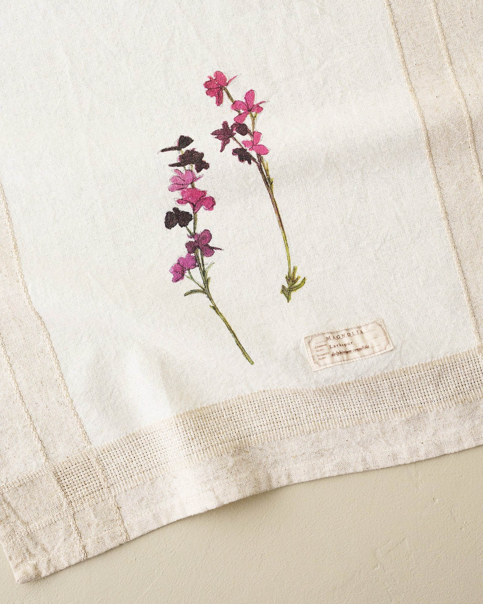 Magnolia Larkspur Garden Tea Towel - Image 2