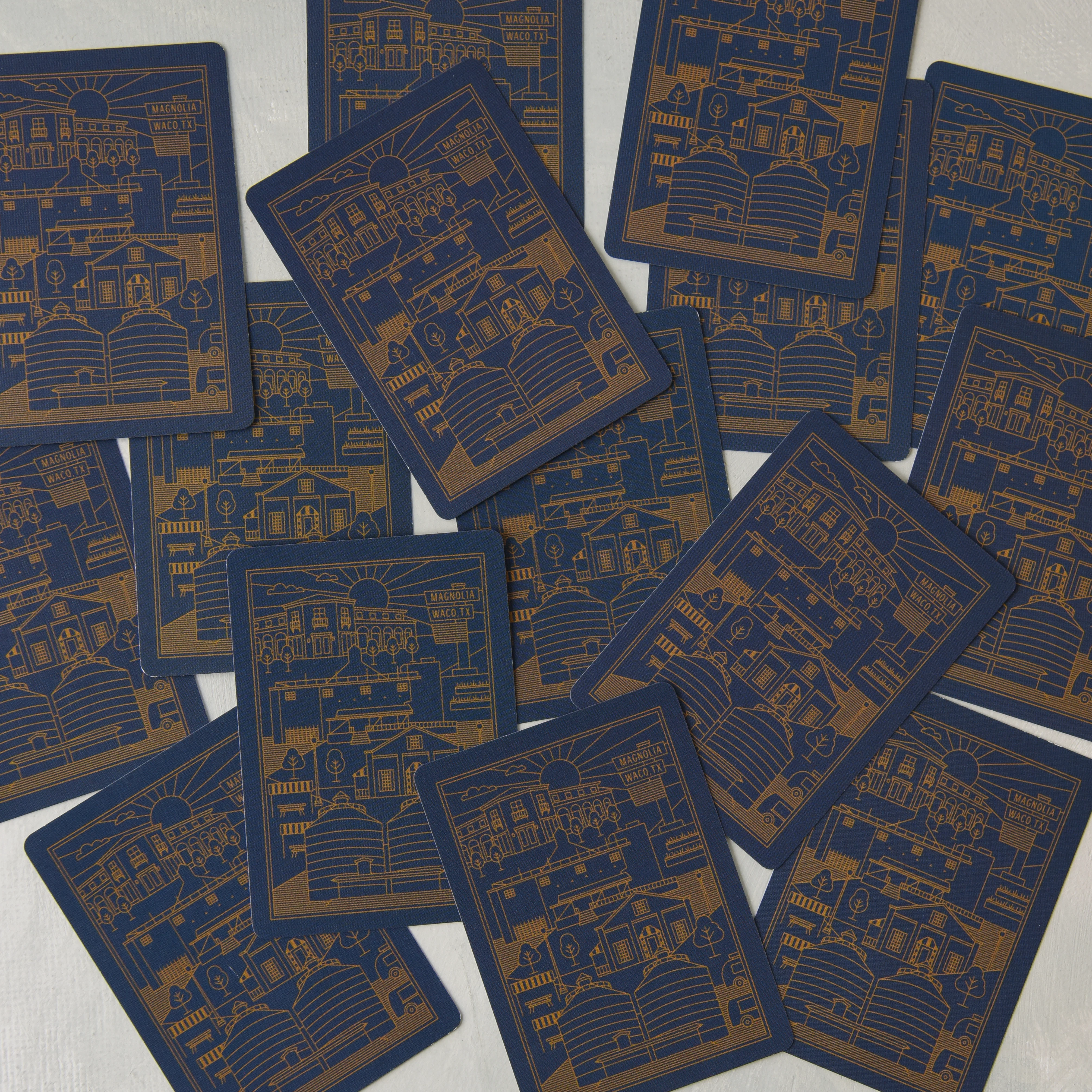 Magnolia Navy Playing Cards - Image 2