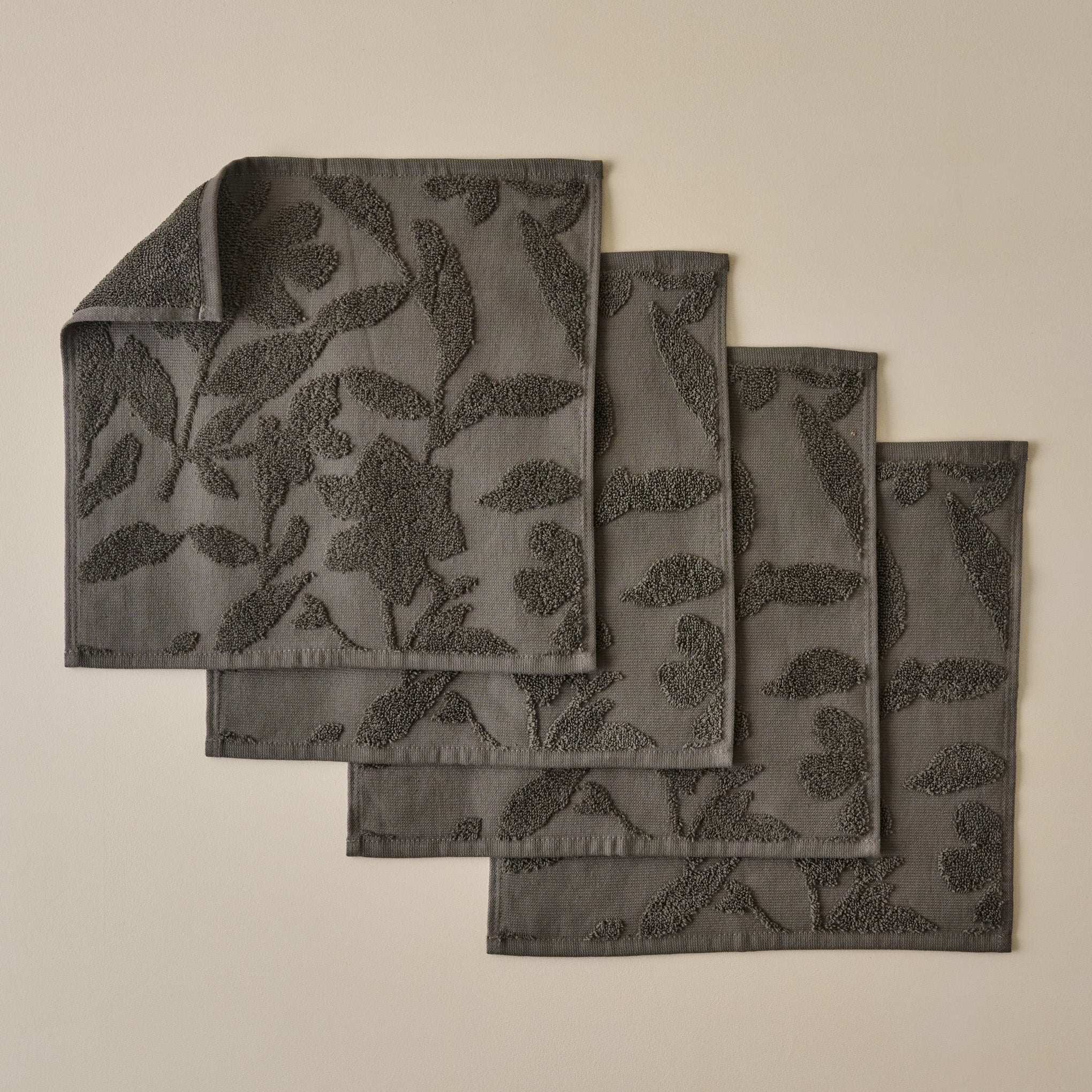 Brown Floral Jacquard Towel - Image 6