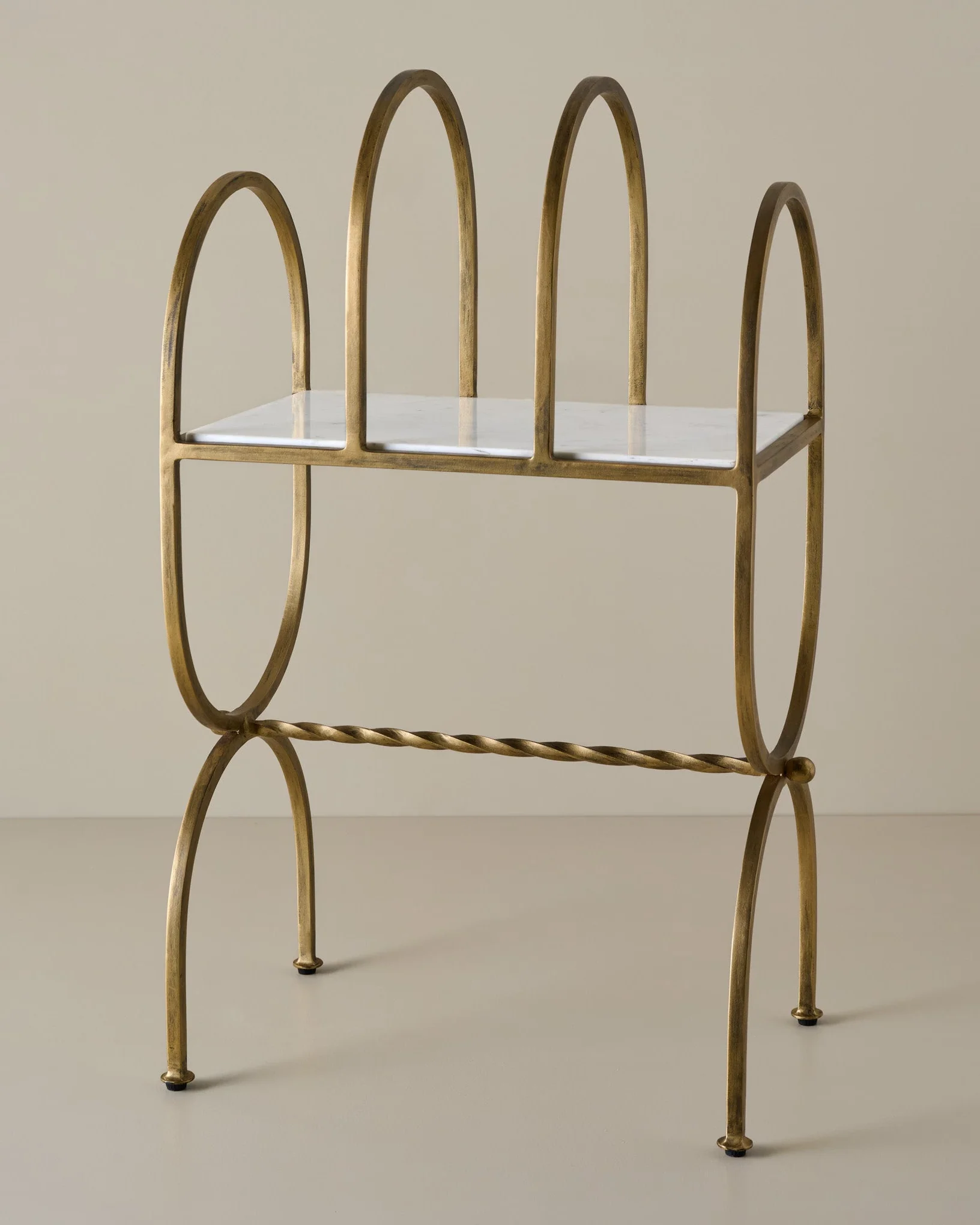 Juliet Marble and Brass Media Stand - Image 2