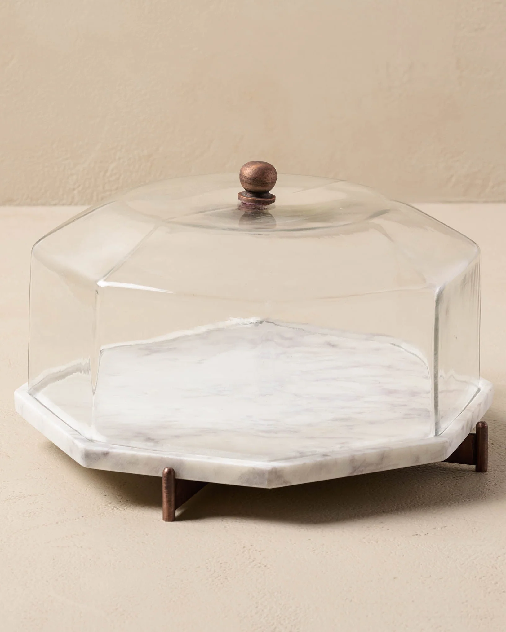Marble and Copper Cake Stand - Image 3