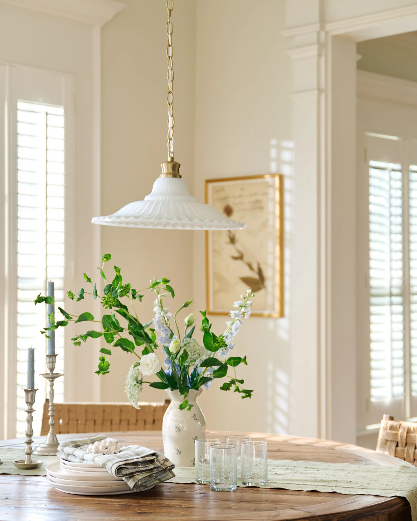 Marjorie Milk Glass Pendant