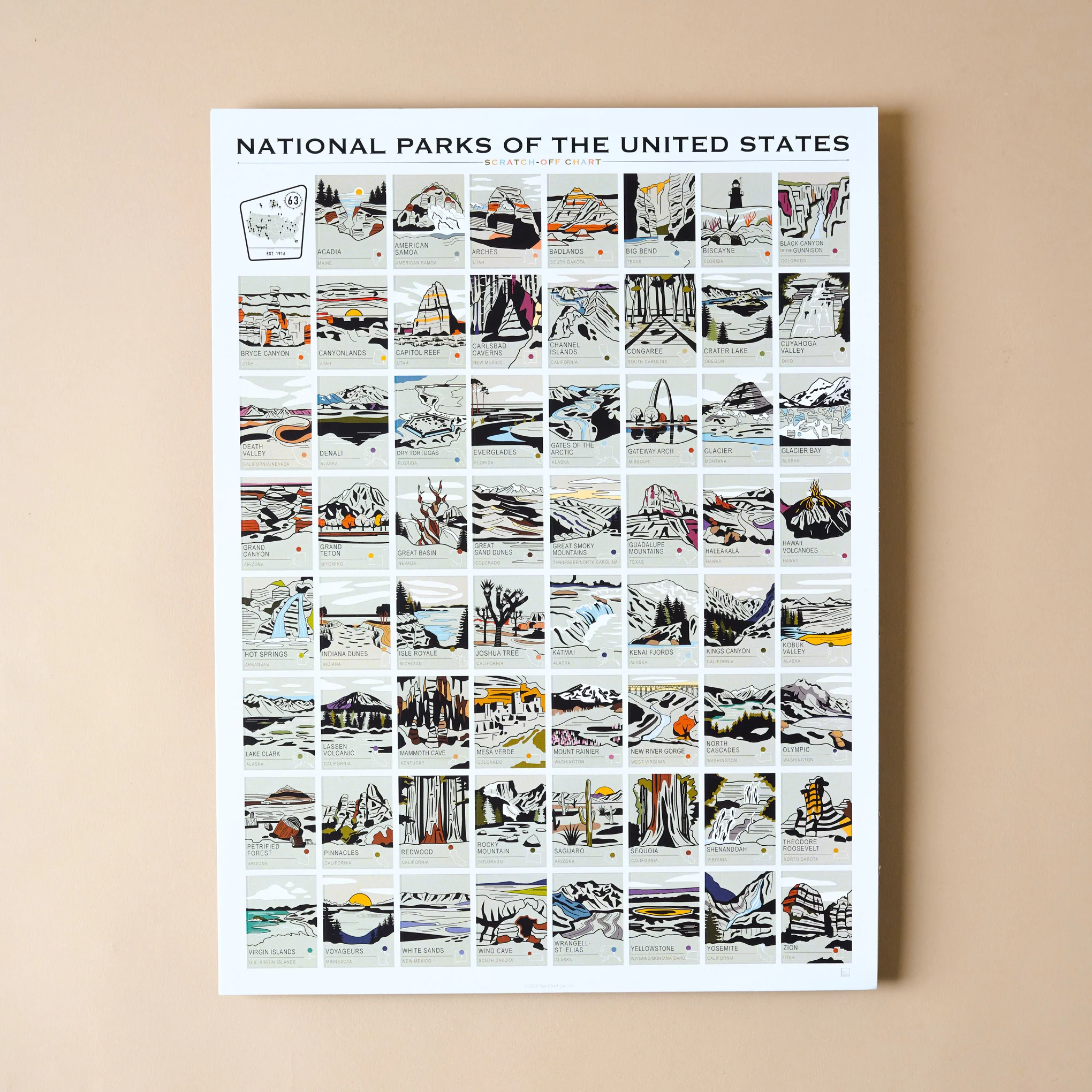 National Parks Scratch-Off Chart - Image 2