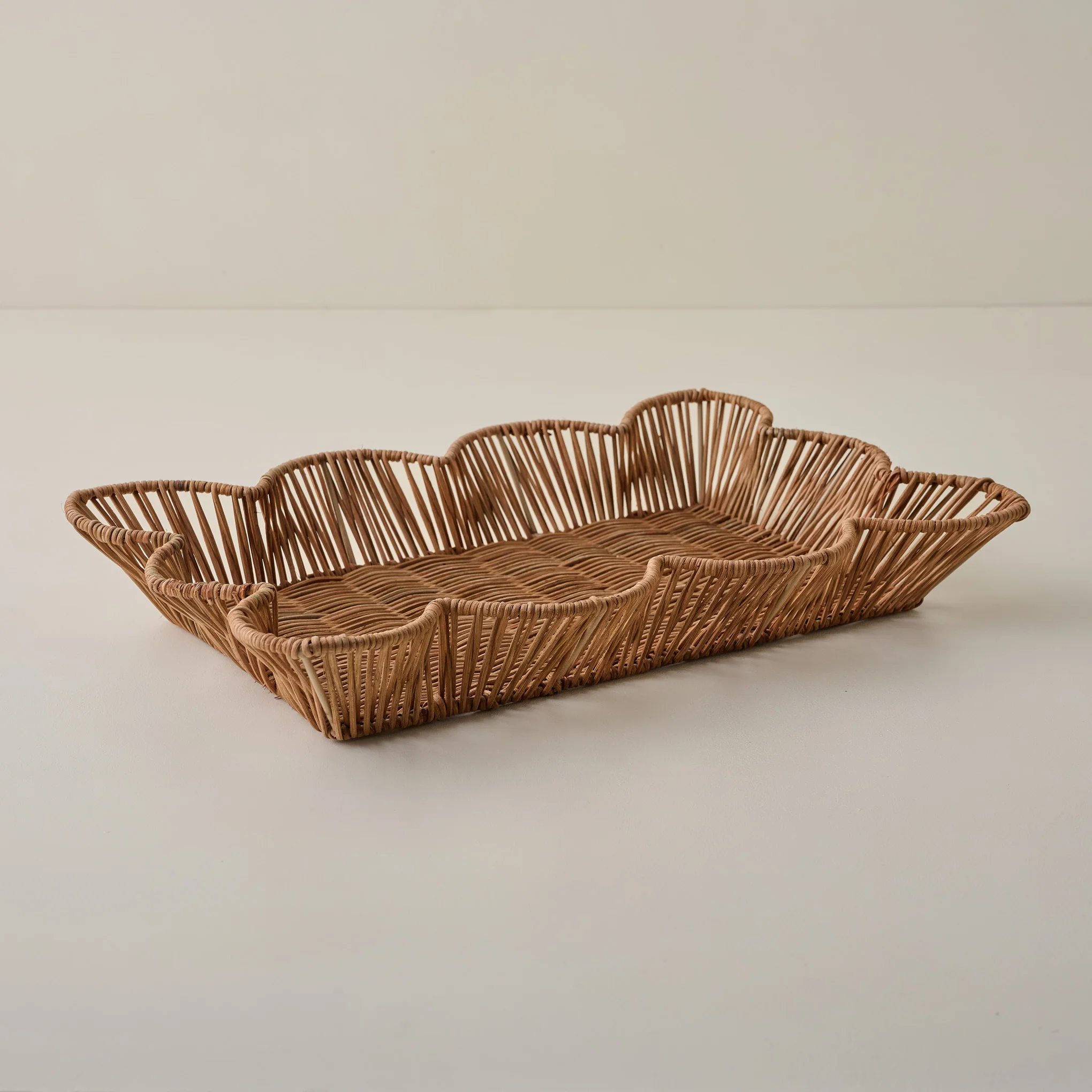 Norah Woven Scalloped Tray - Image 3