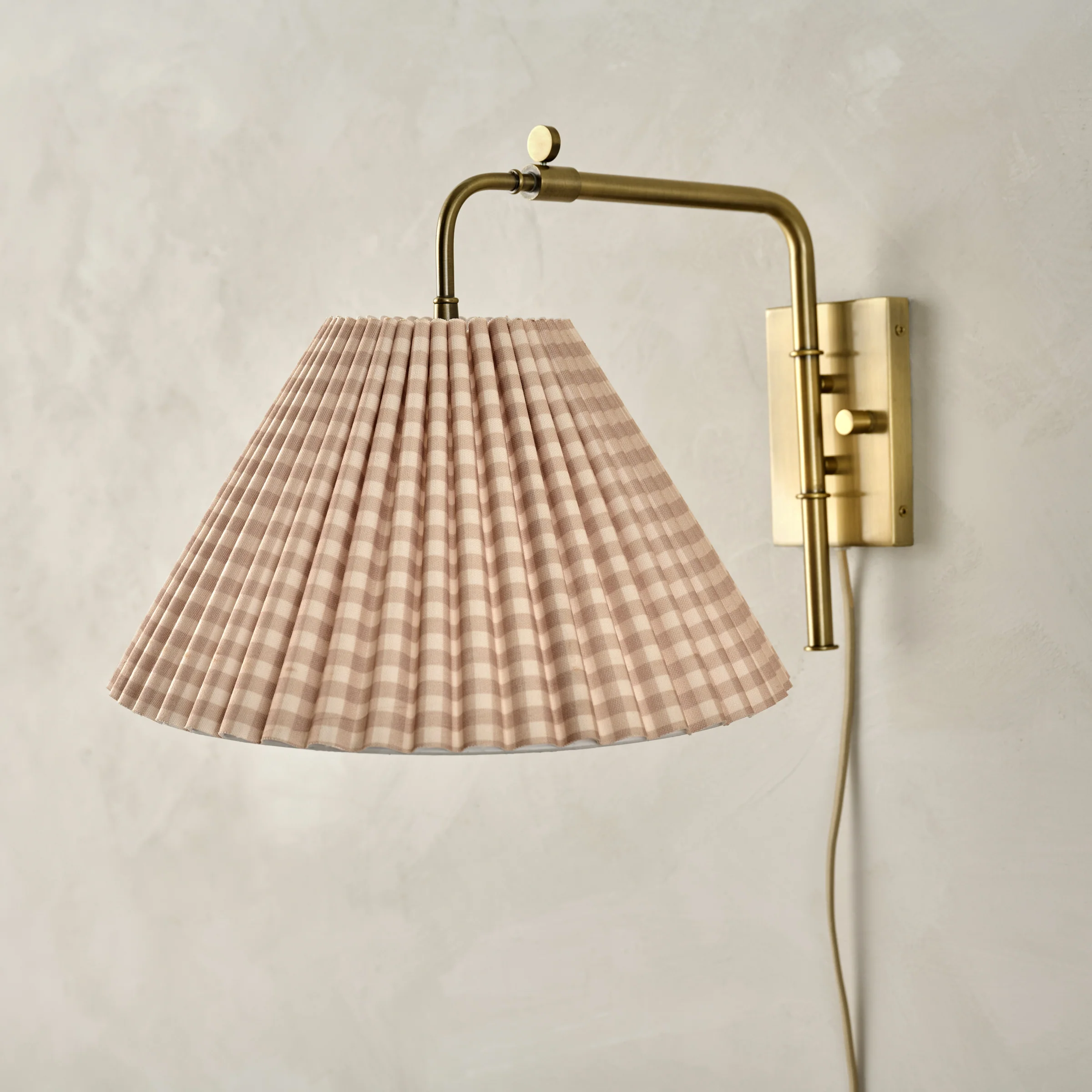Gingham Swivel Plug-In Sconce - Image 2