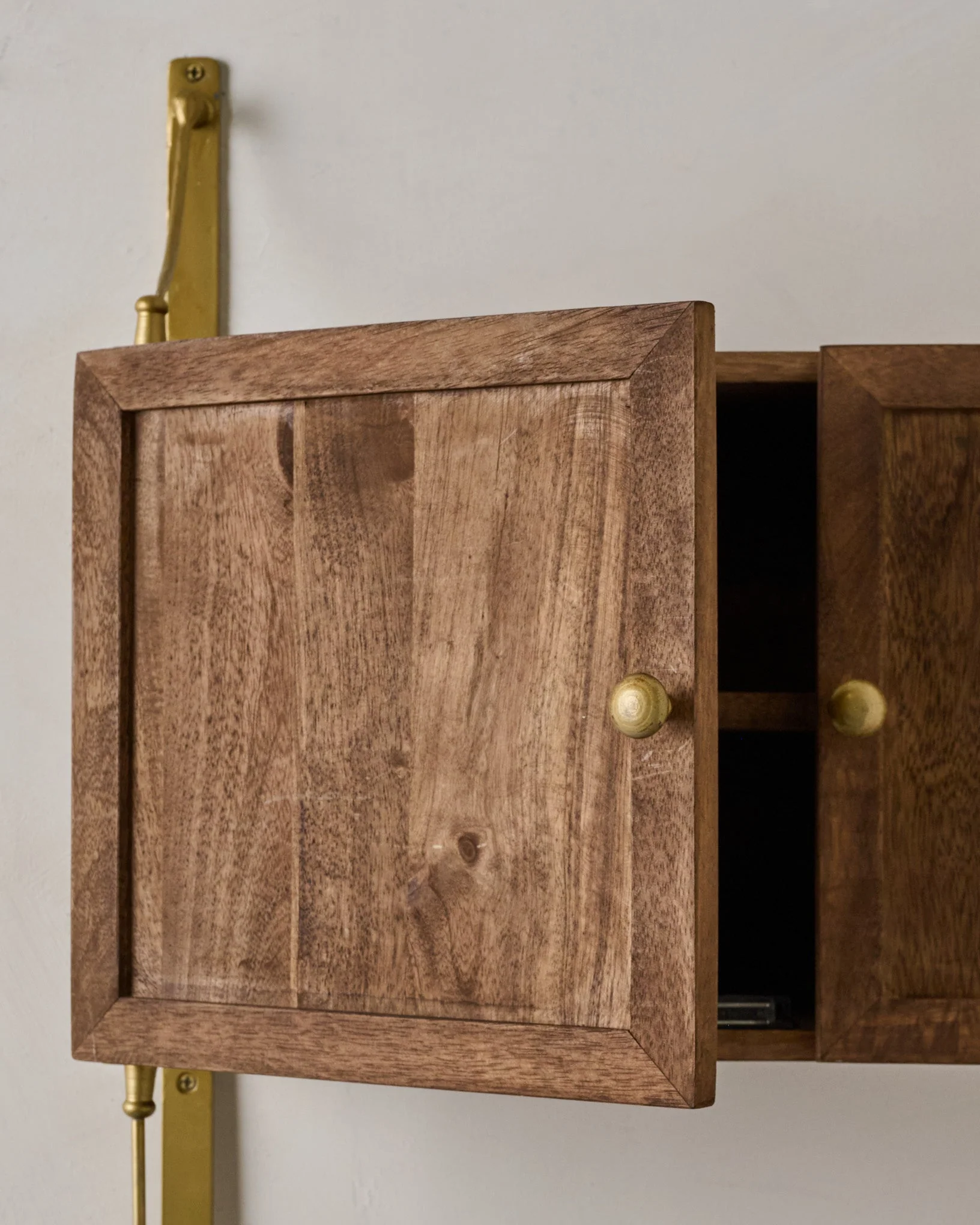 Parker Brass and Wood Cabinet - Image 3