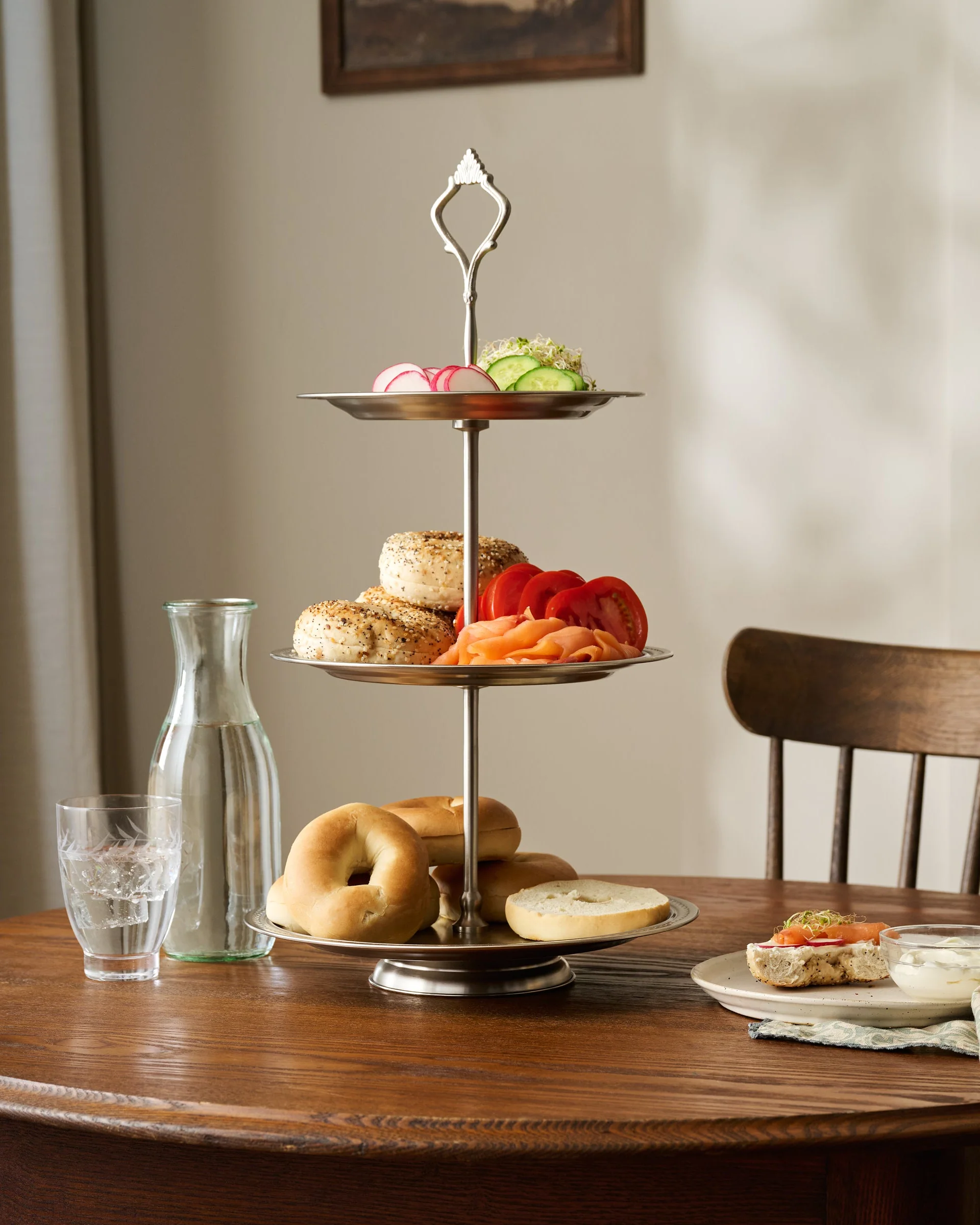 Pewter Tiered Serving Stand