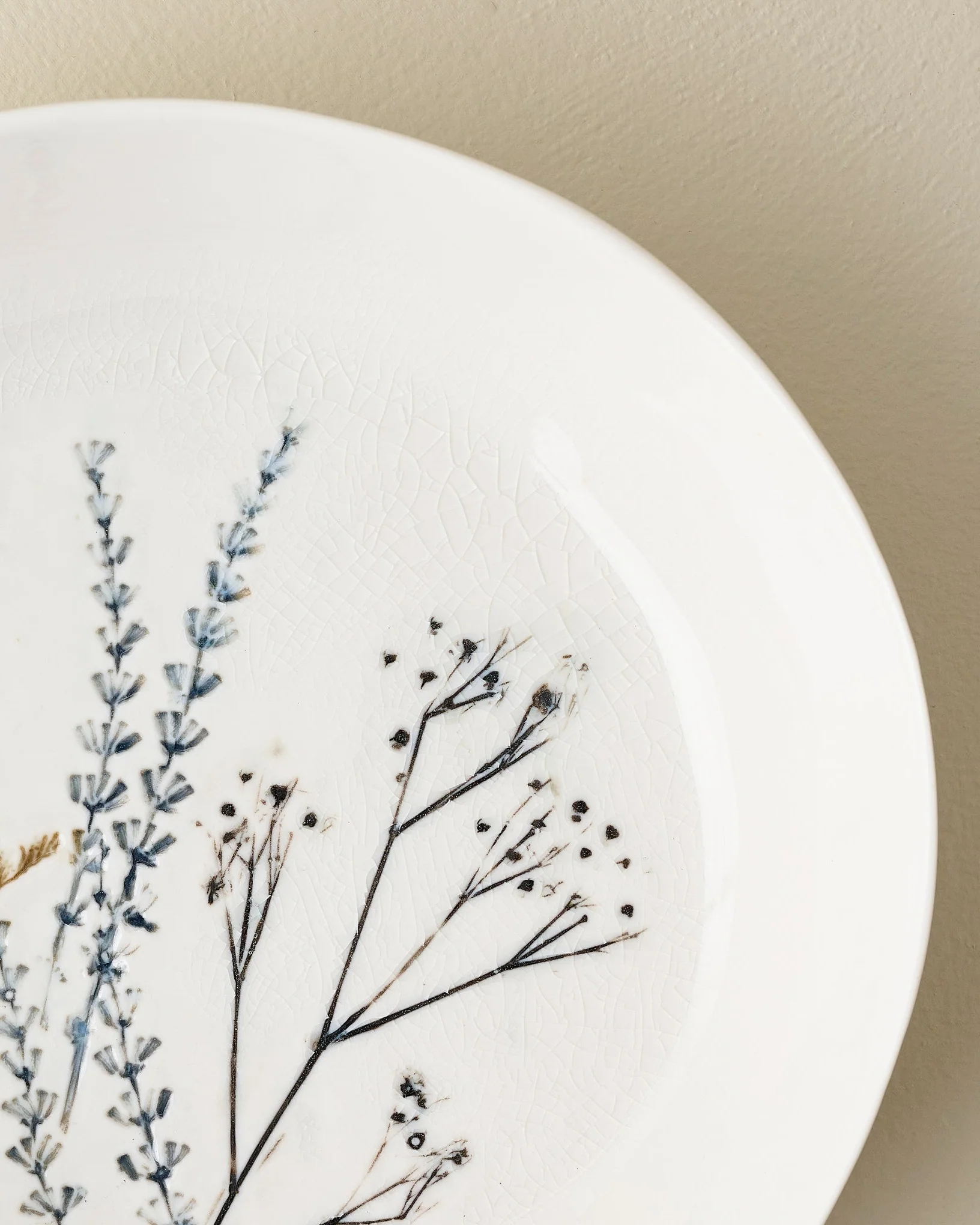 Pressed Floral Pasta Bowl - Image 4