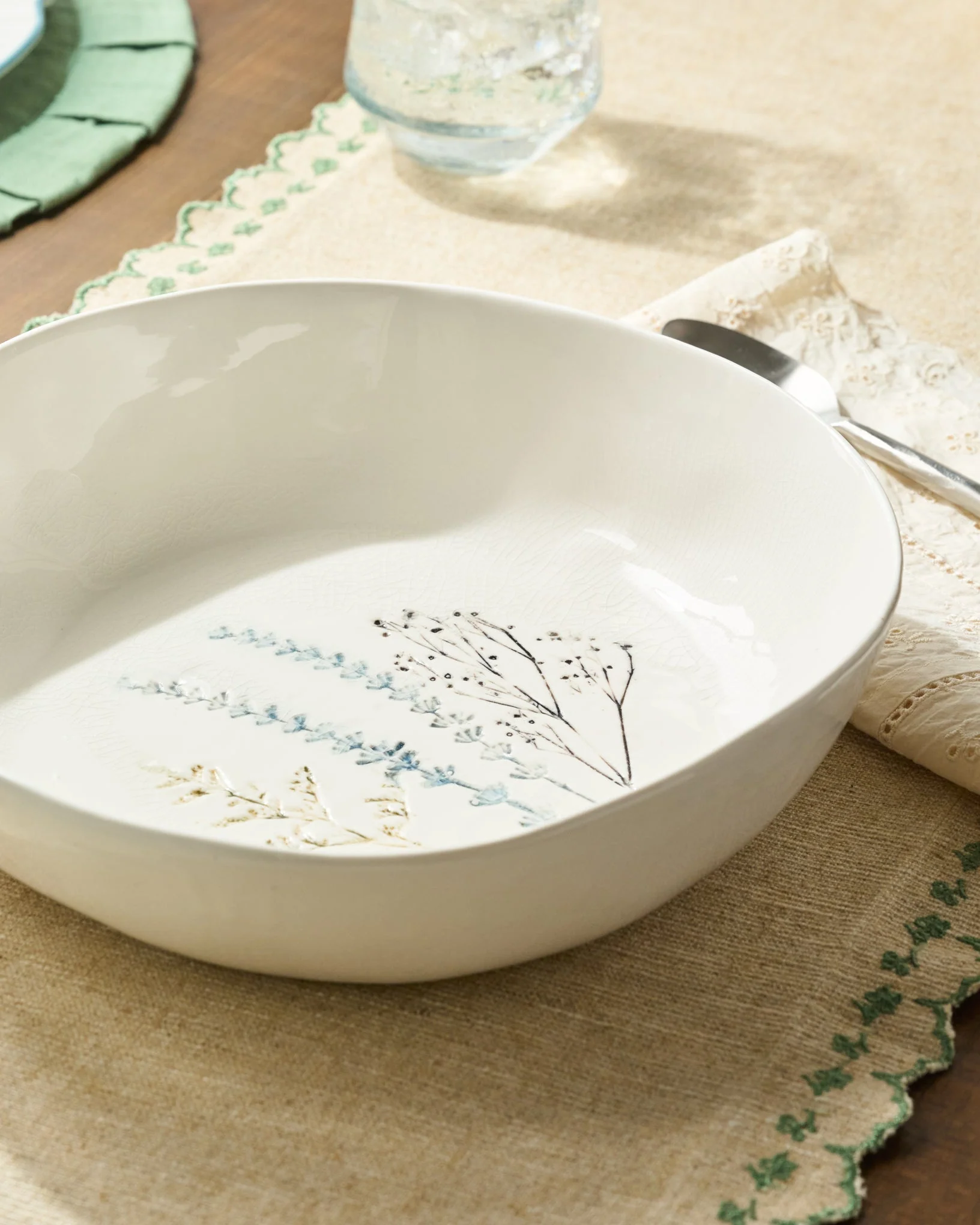 Pressed Floral Serving Bowl - Image 2