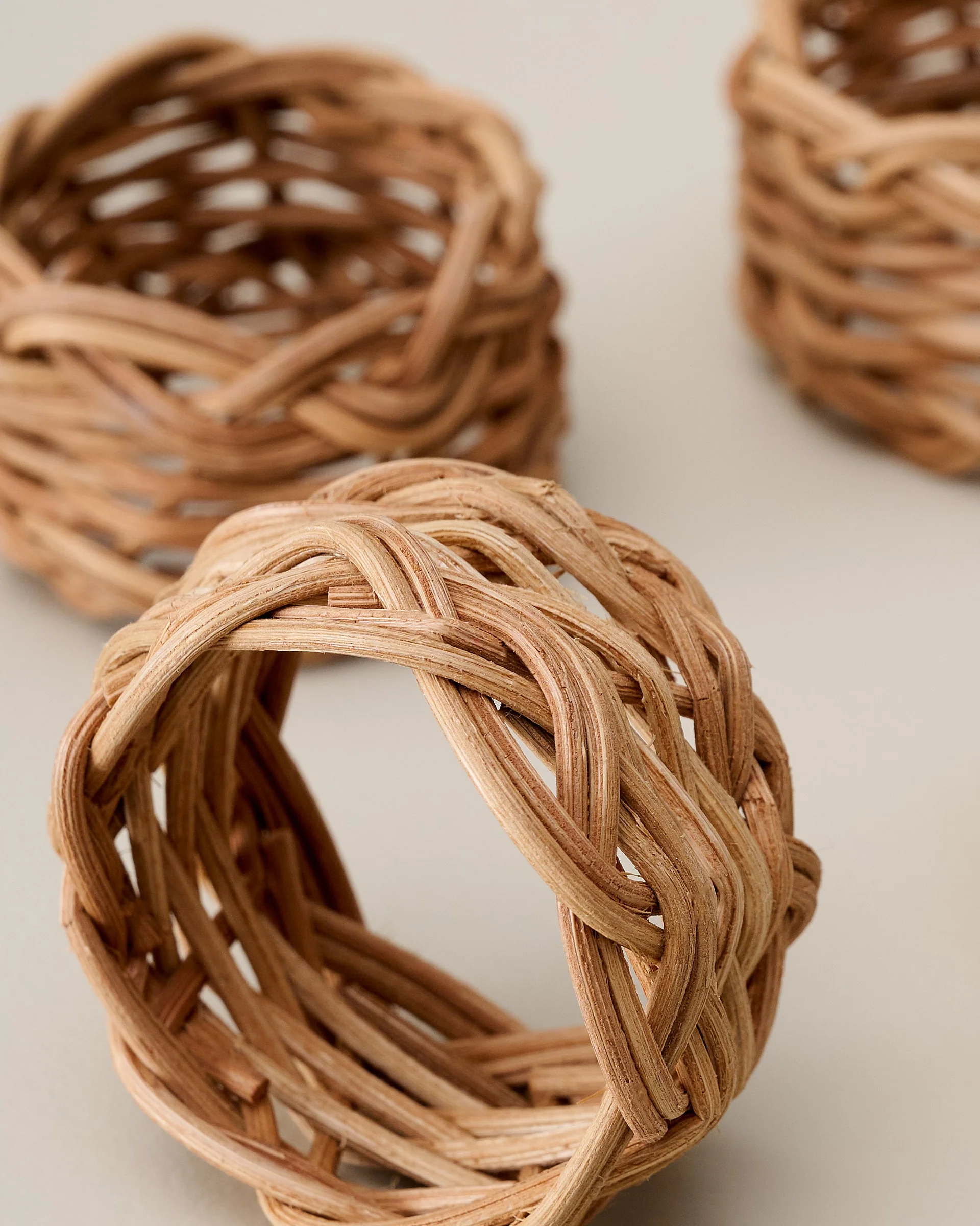 Rattan Napkin Ring Set of 4 - Image 2