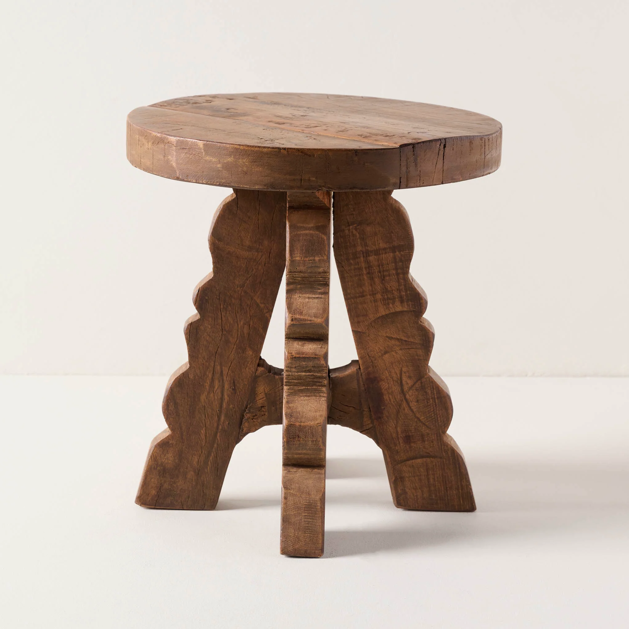 Reclaimed Wood Stool - Image 2