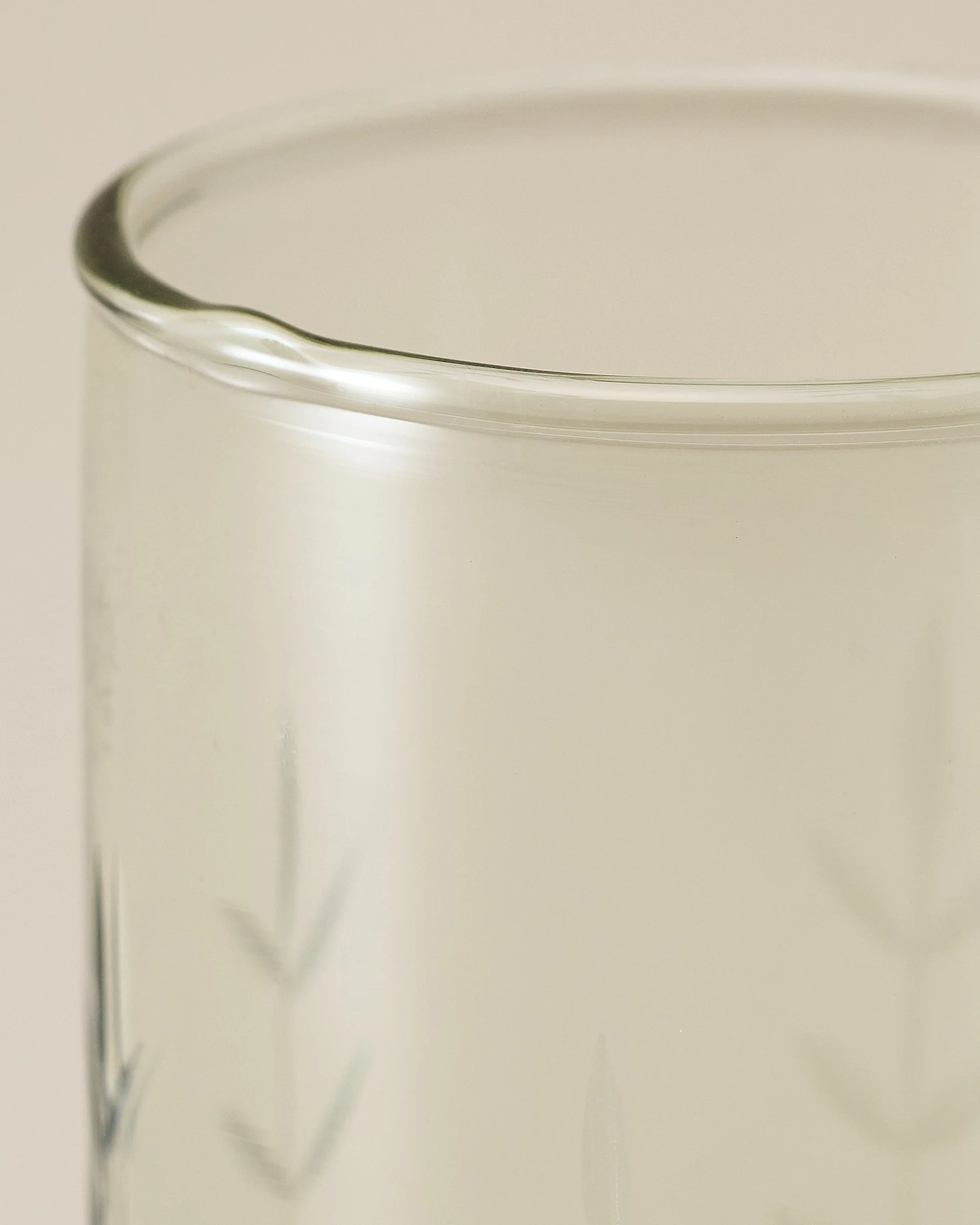 Recycled Etched Glass Tumbler, Green - Image 7