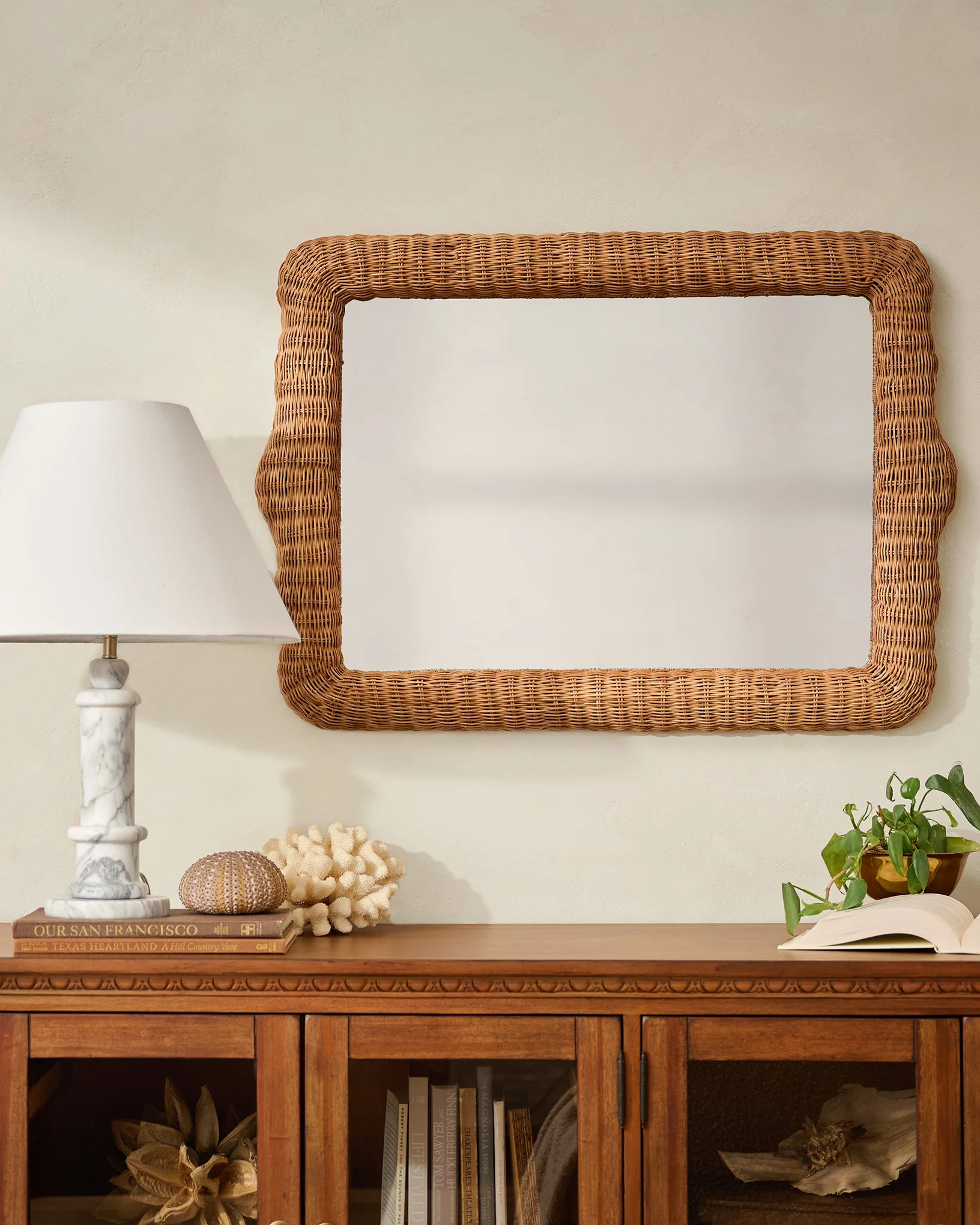 Robin Woven Rattan Mirror