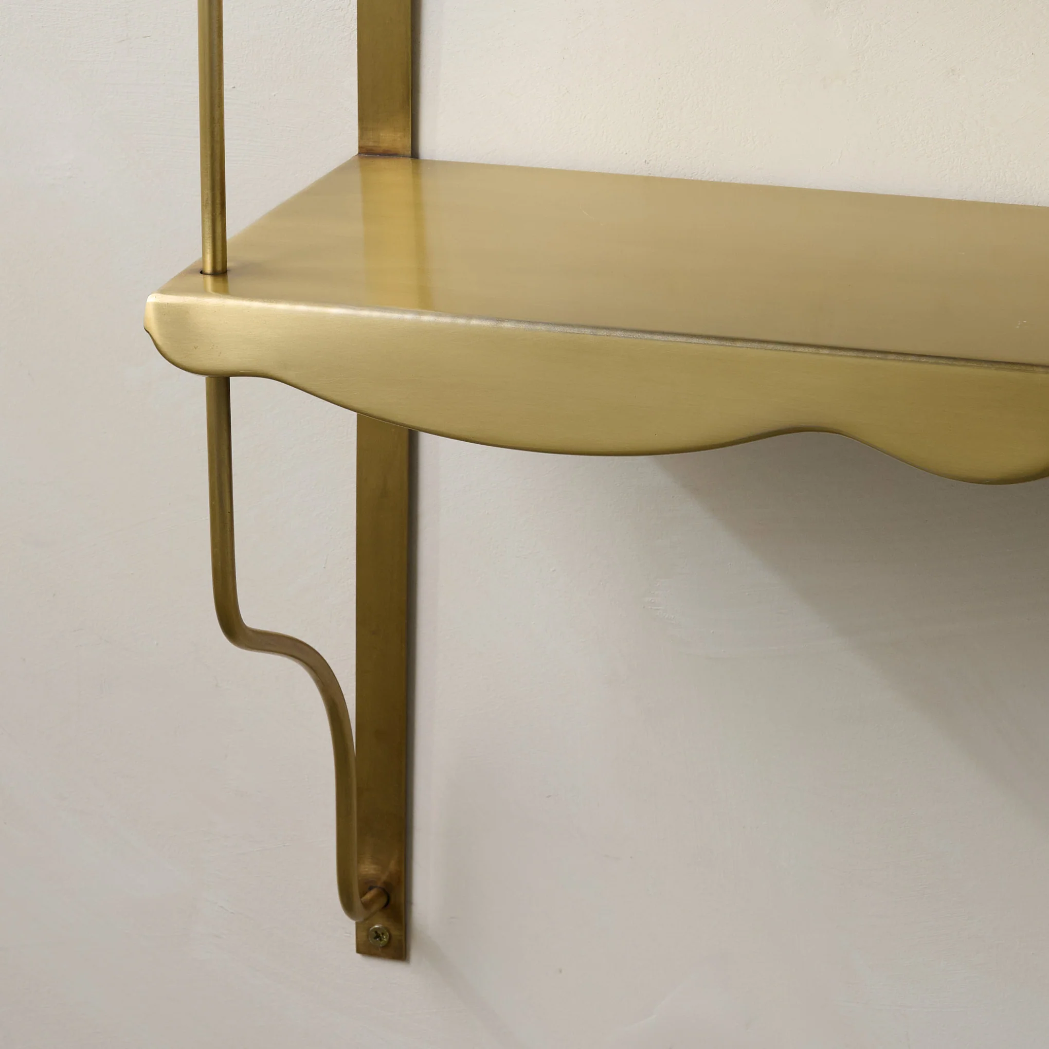Rosalie Double Brass Scalloped Shelf - Image 3