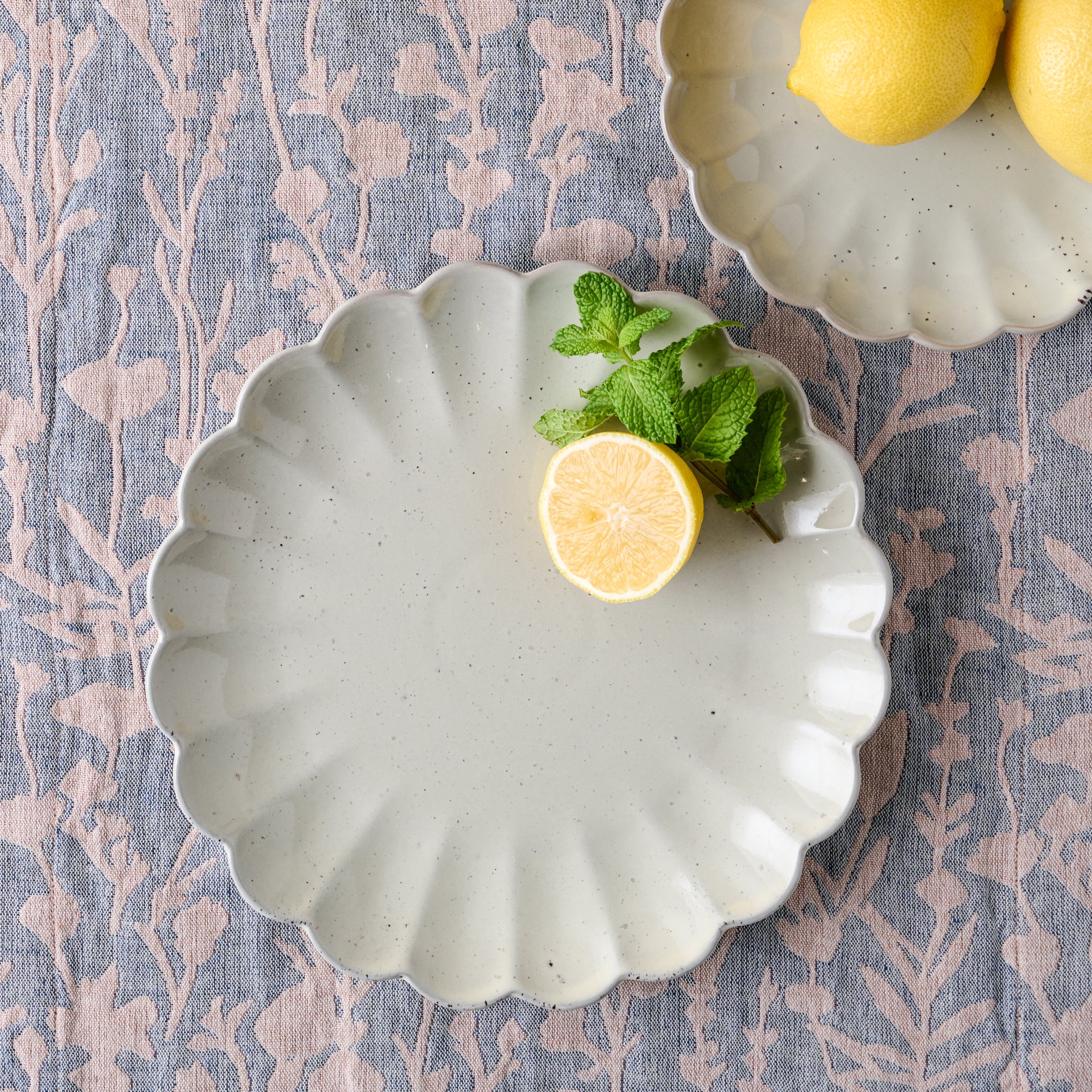 Grey Scalloped Plate - Image 4