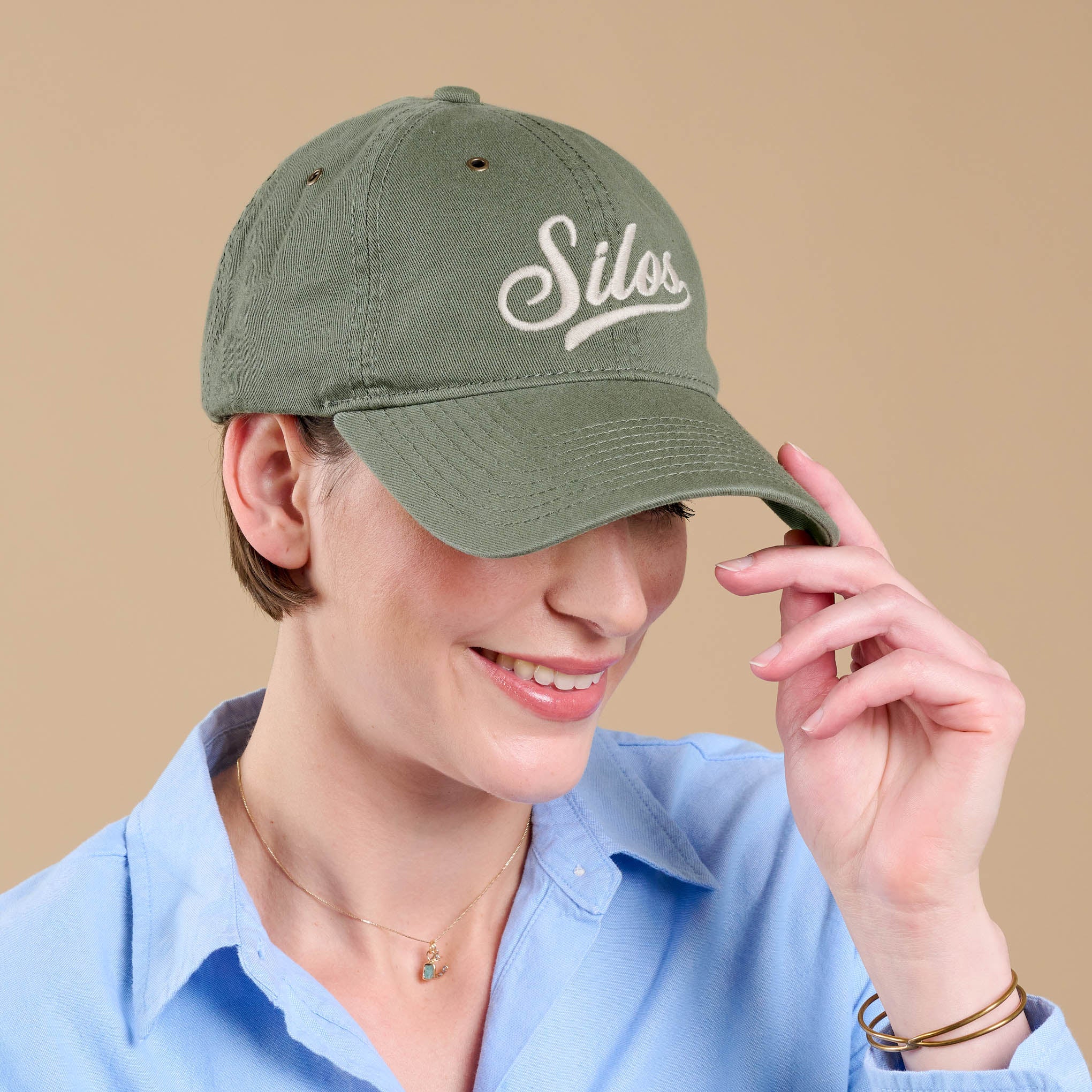 Silos Distressed Olive Baseball Hat - Image 5