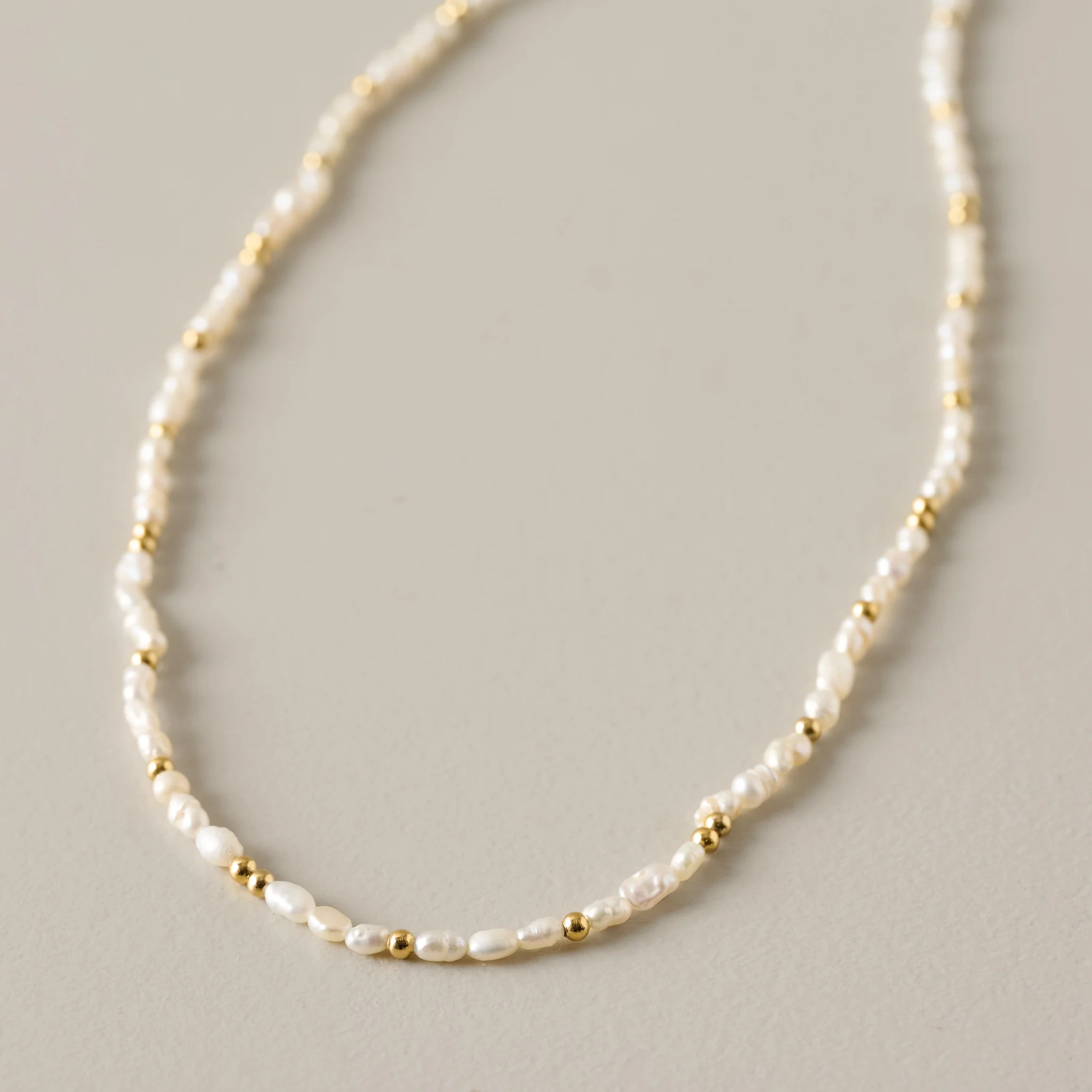 Small Golden Hour Pearl Necklace