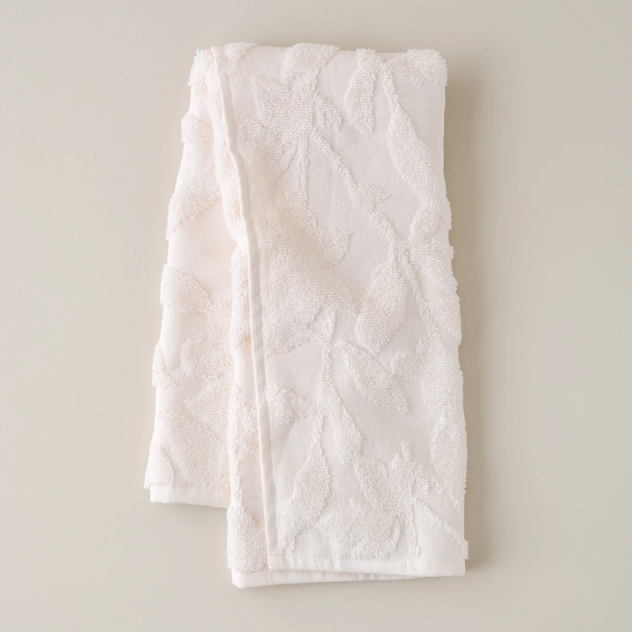 Snow White Floral Jacquard Towel - Image 5