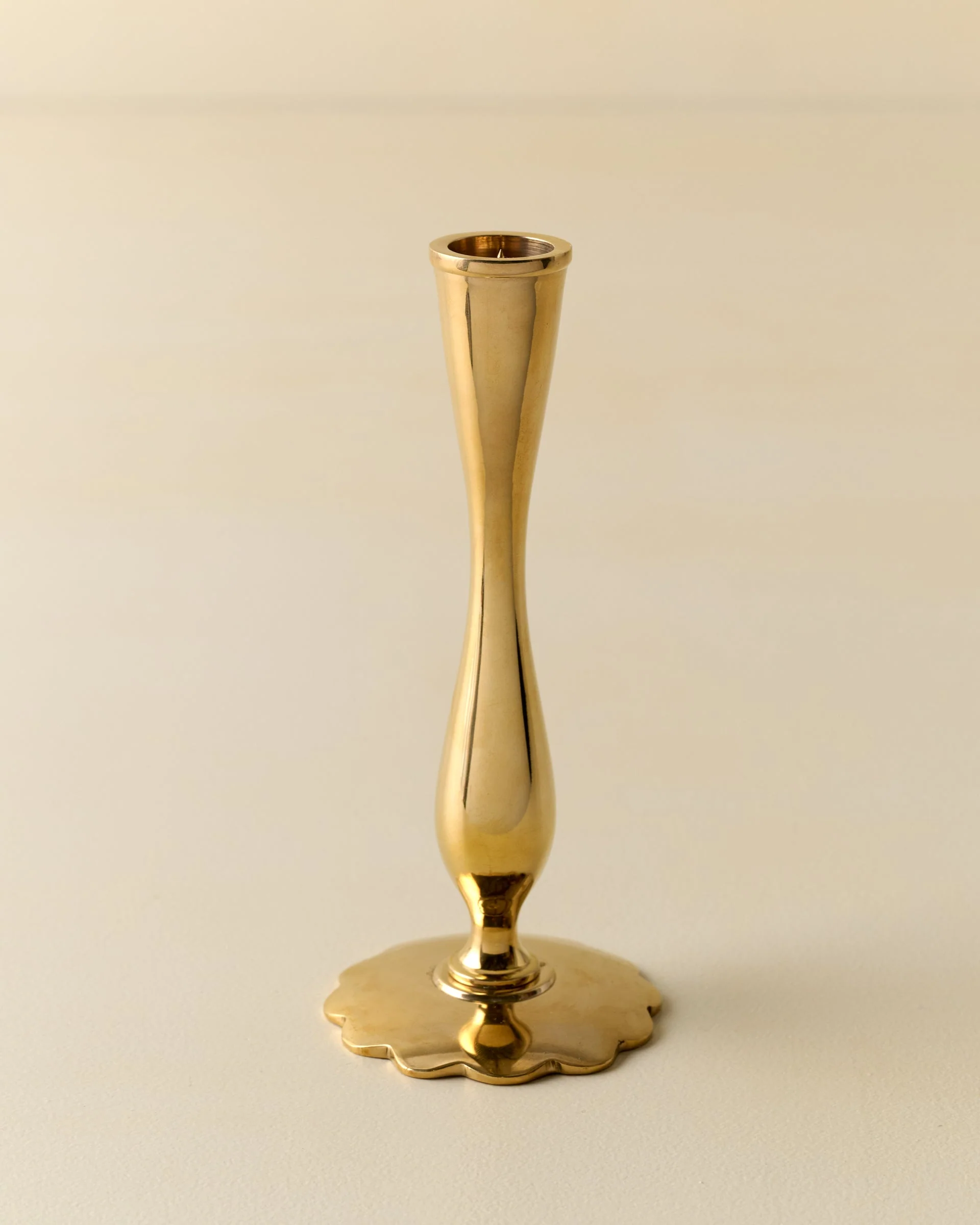 Eden Solid Brass Tulip Taper Holder - Image 2