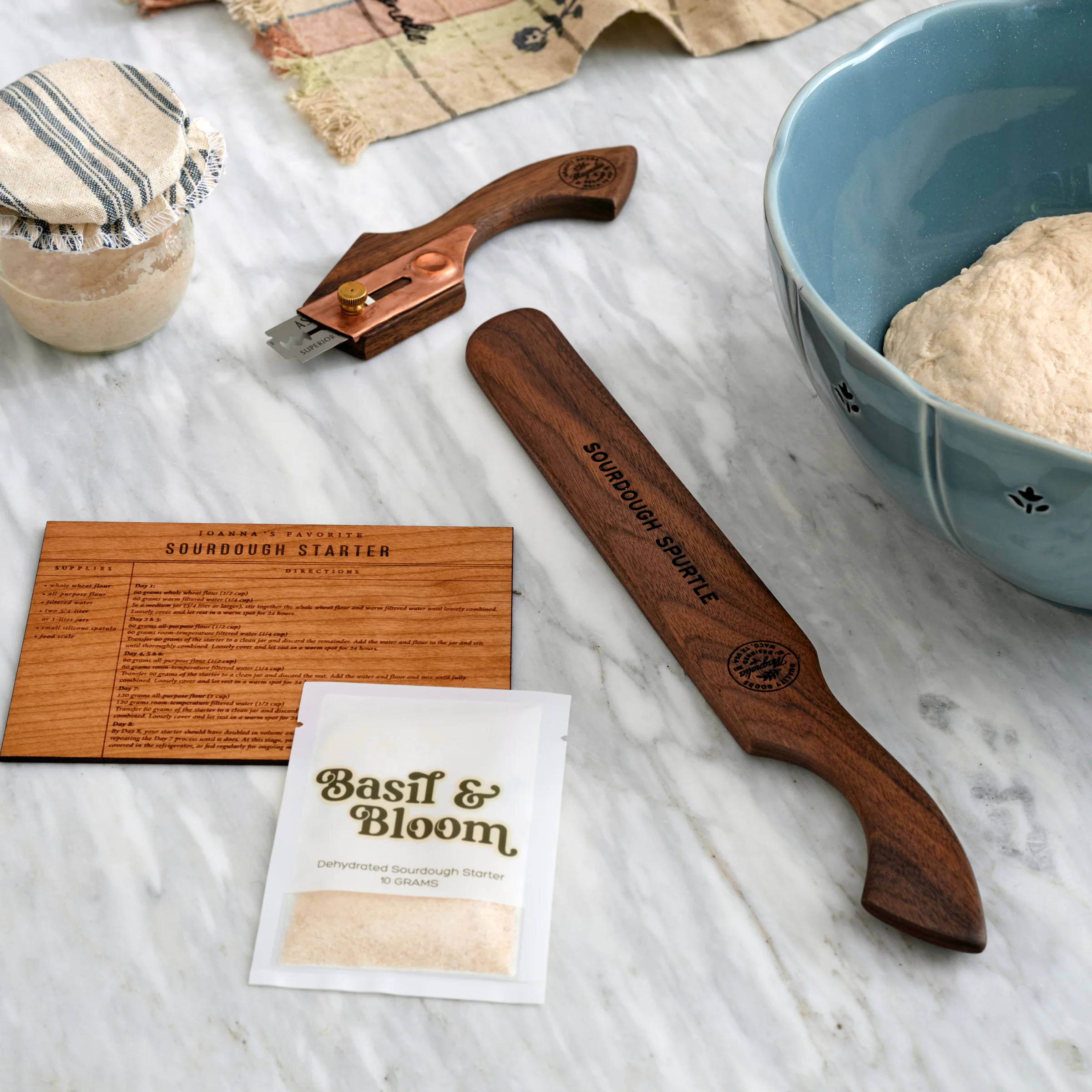 Sourdough Starter Wooden Recipe Card - Image 3