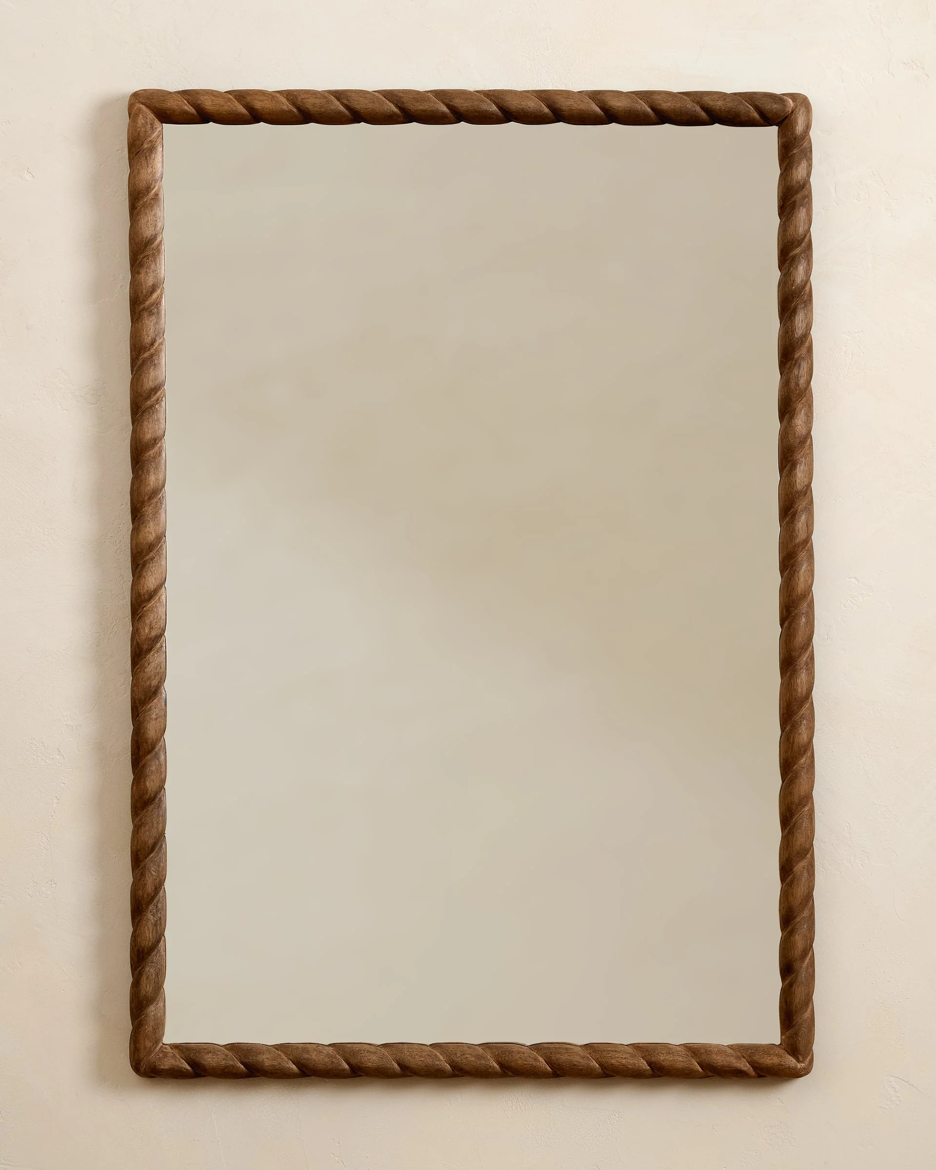Turned Wood Vanity Mirror - Image 2