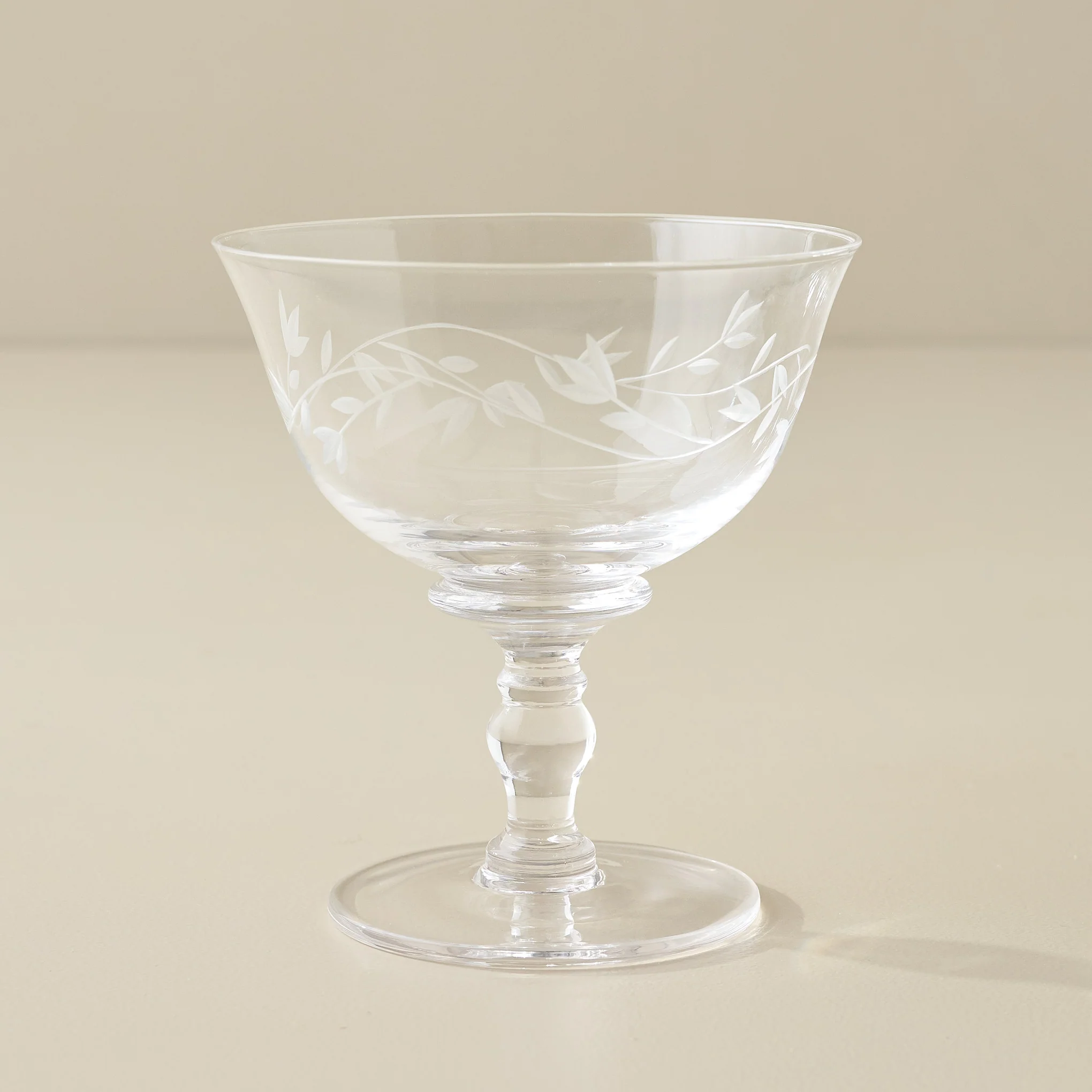 Vintage-Inspired Etched Glass Drinkware Bundle - Image 3