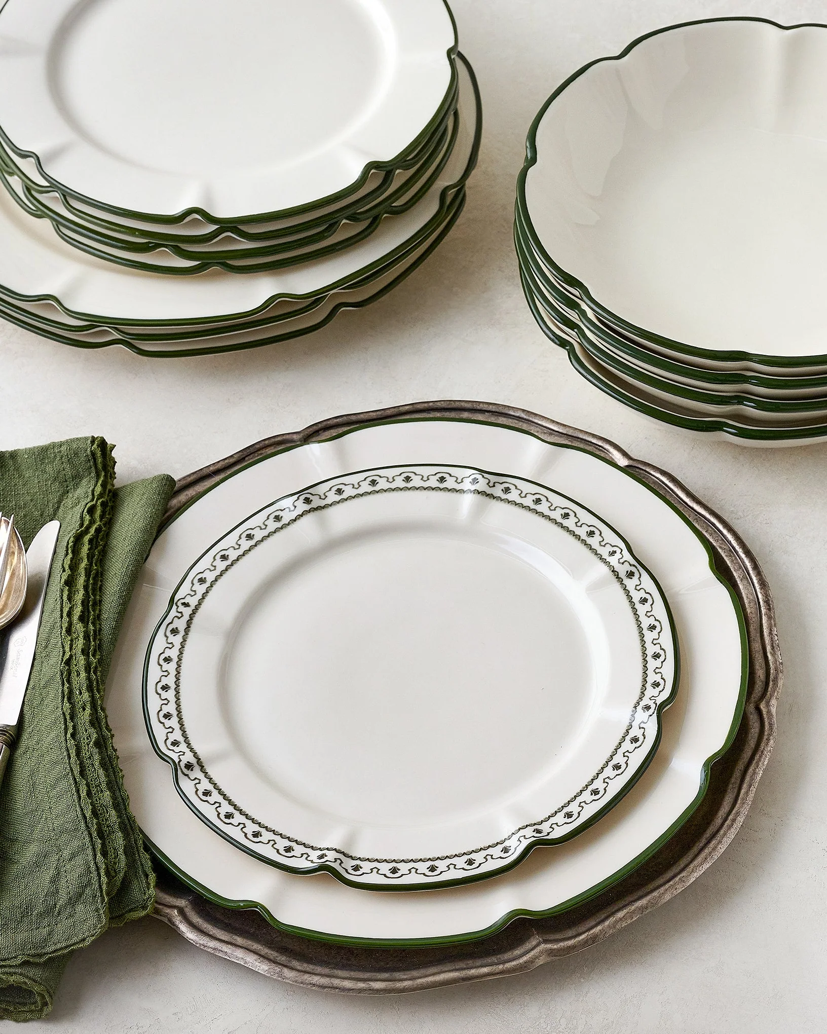 Vintage-Inspired Pewter Charger - Image 5