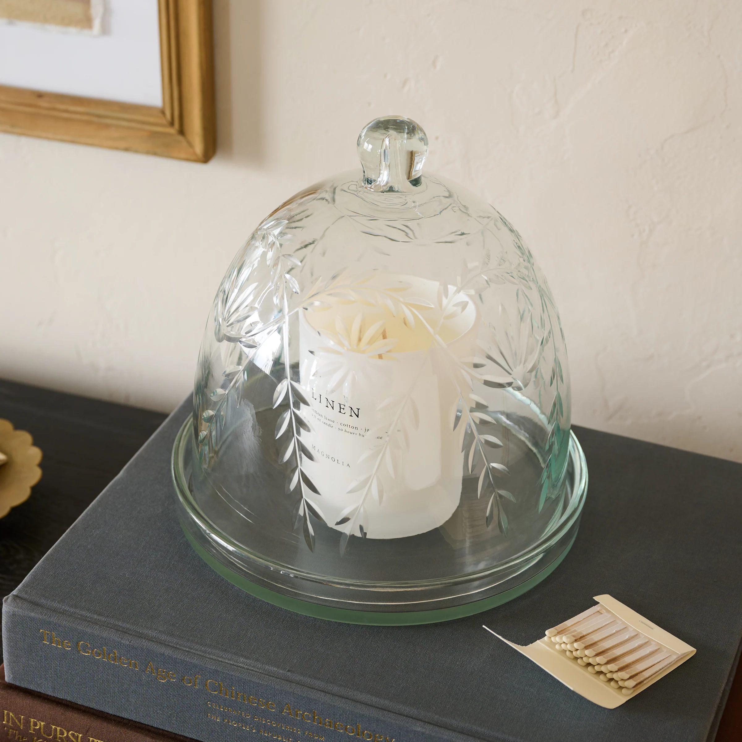 Vivian Cut Glass Candle Cloche - Image 4