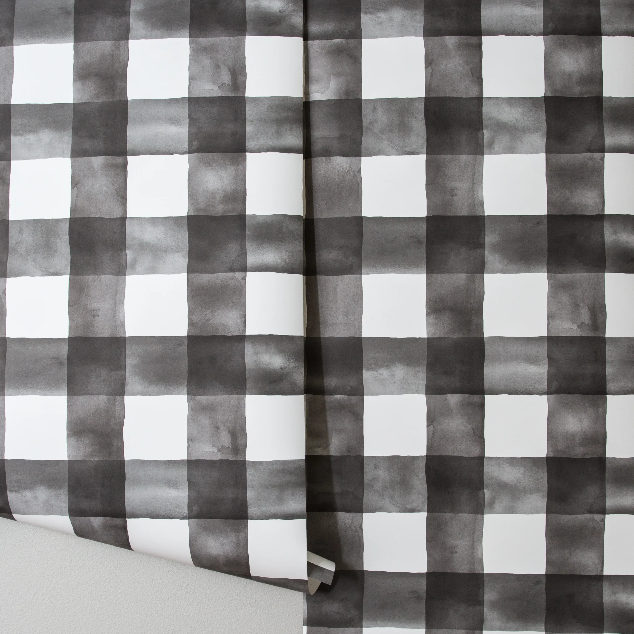 Watercolor Check Wallpaper - Image 4
