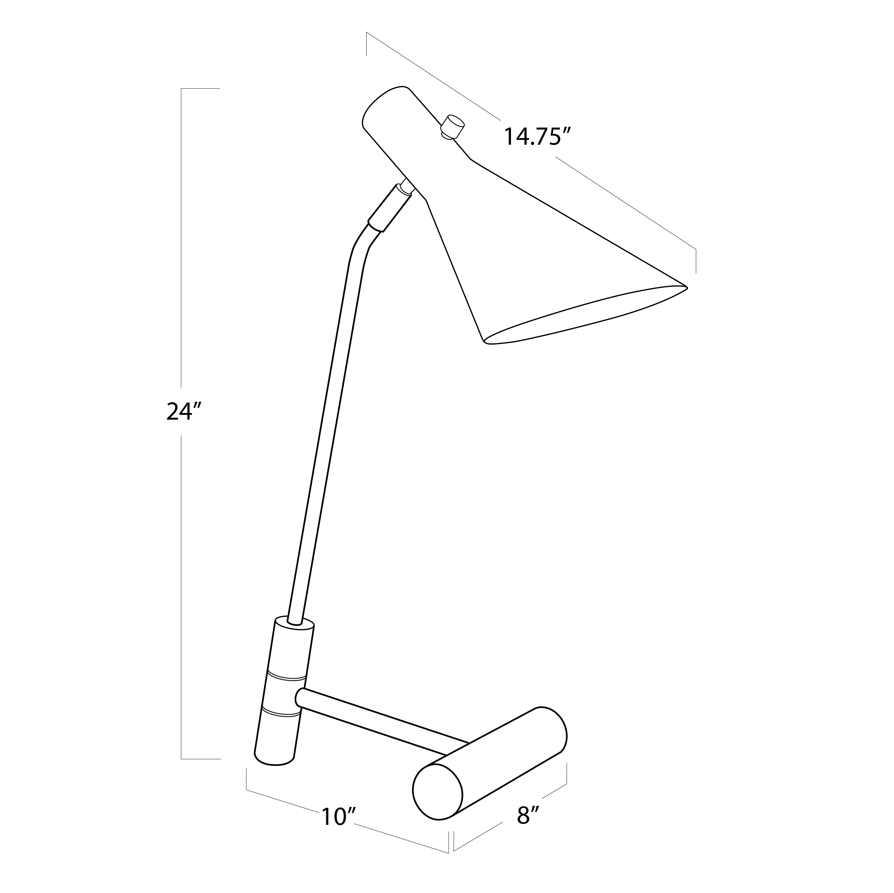 Wells Brass Task Lamp - Image 6